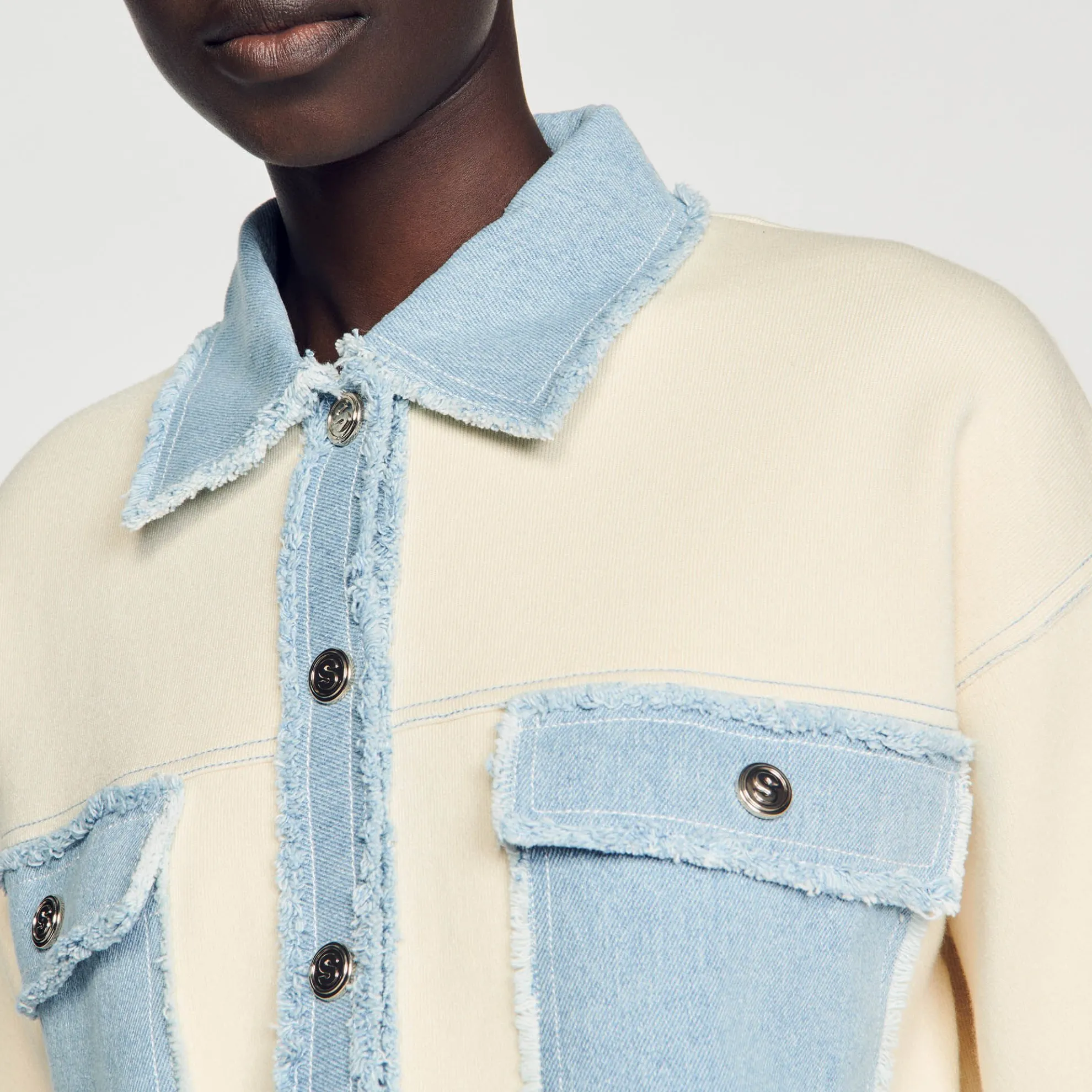 Cardicoat Oversized Van Twee Stoffen