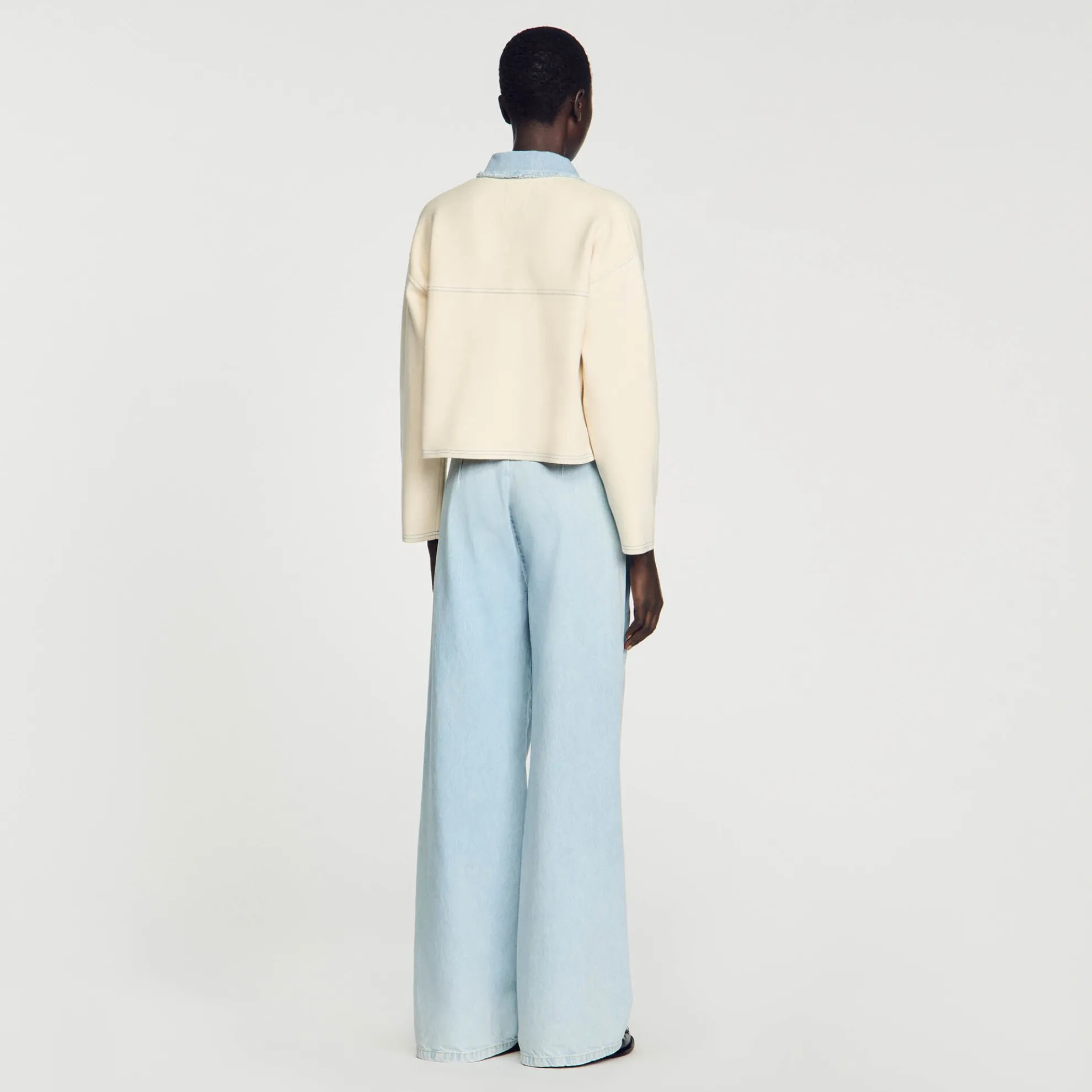 Cardicoat Oversized Van Twee Stoffen