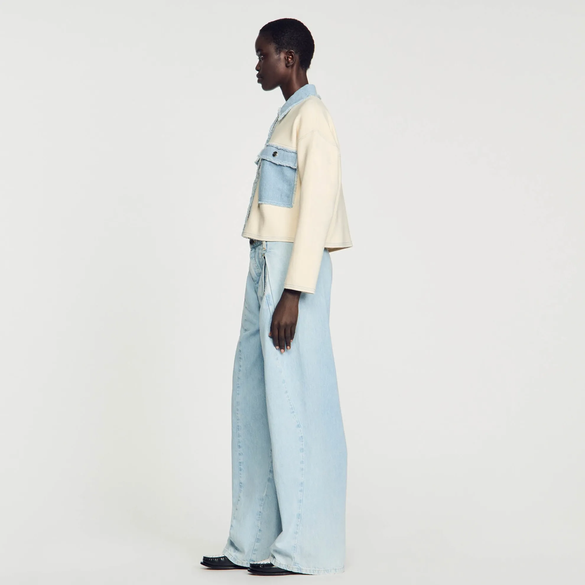 Cardicoat Oversized Van Twee Stoffen