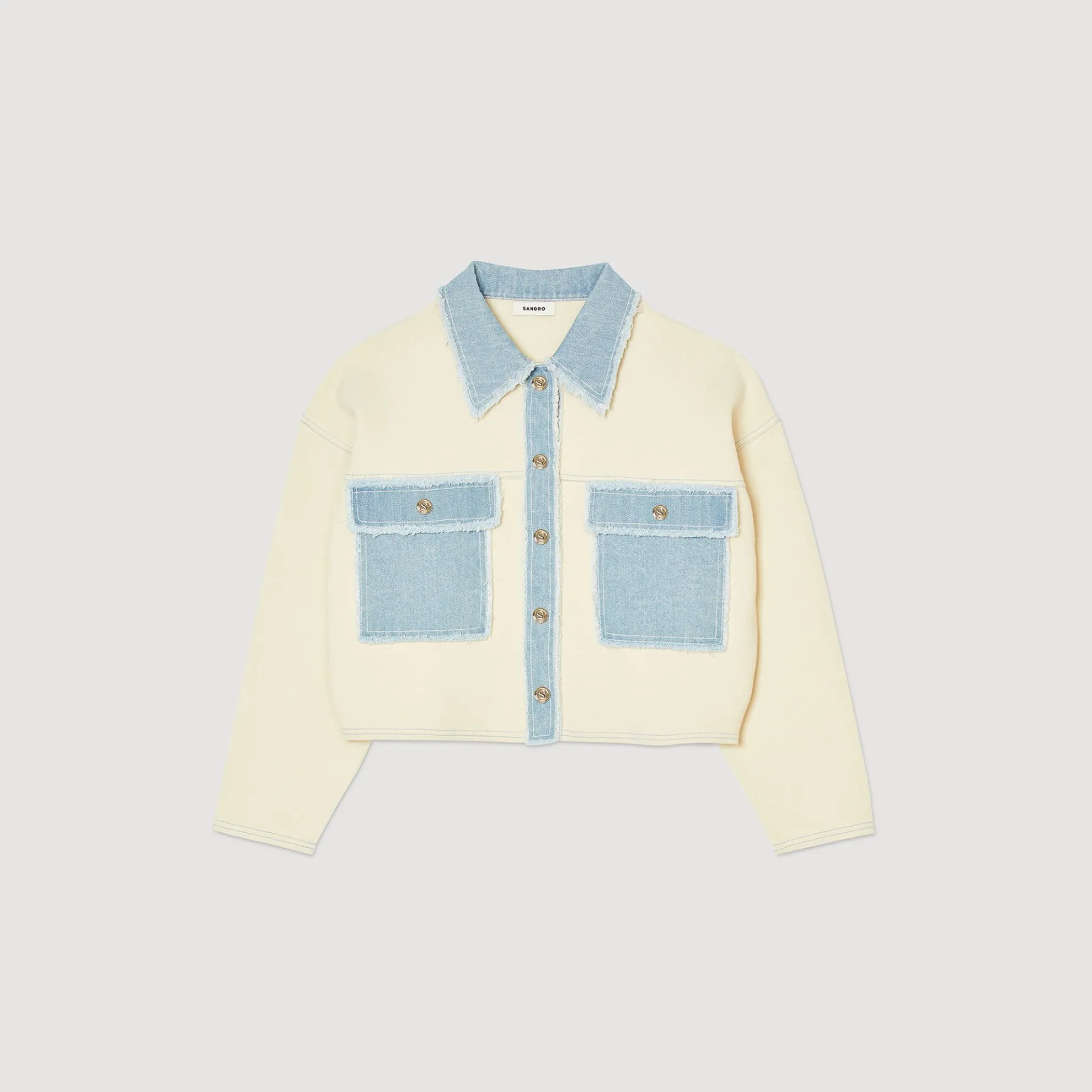 Cardicoat Oversized Van Twee Stoffen