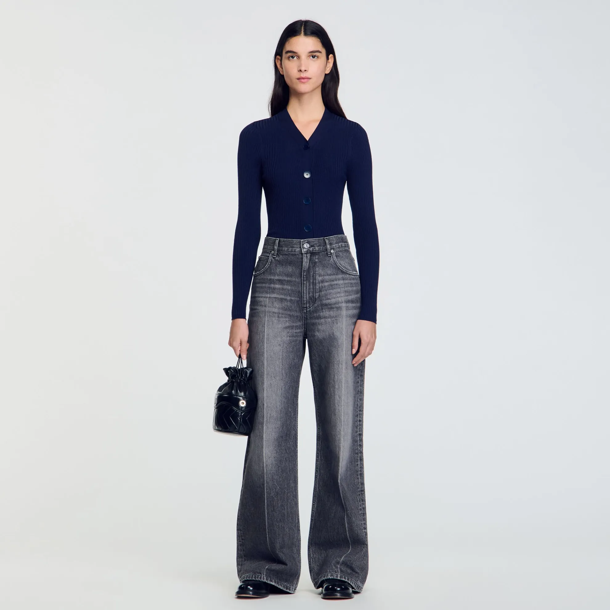 Cardigan Vest Ribgebreid