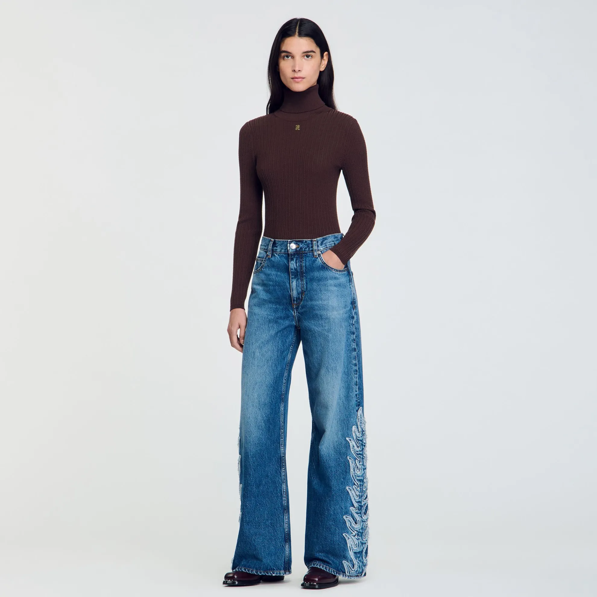 Flare Jeans Met Vlammen