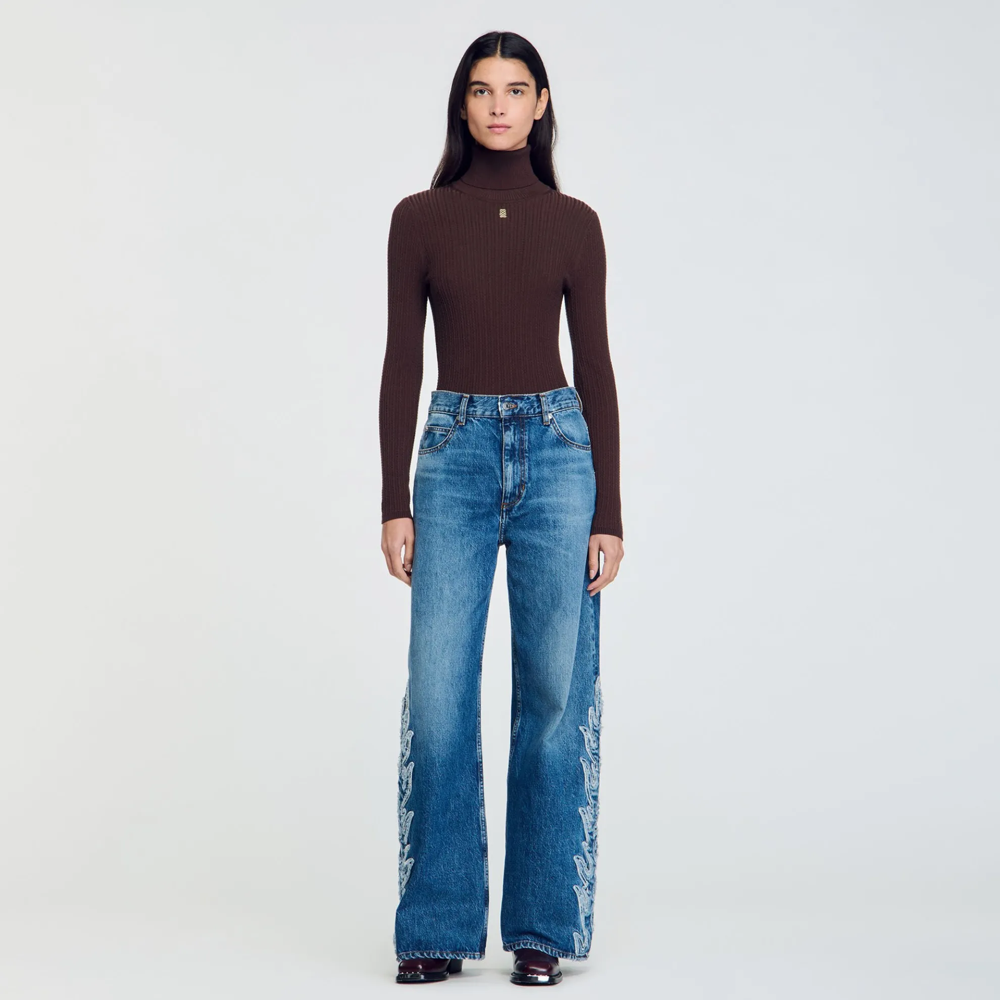 Flare Jeans Met Vlammen