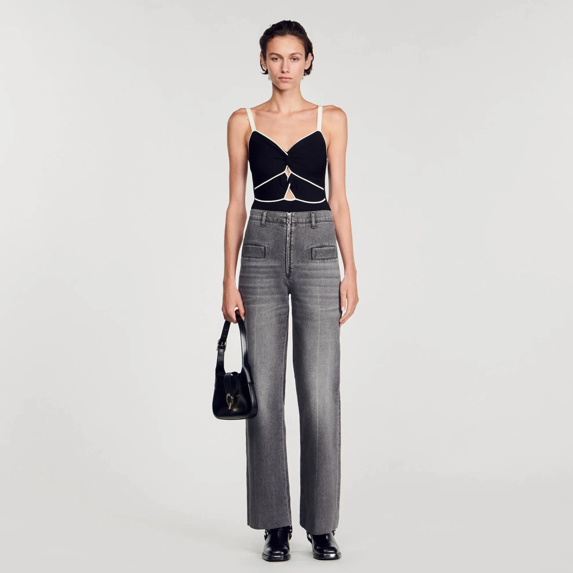 Gebreide Body Tweekleurig