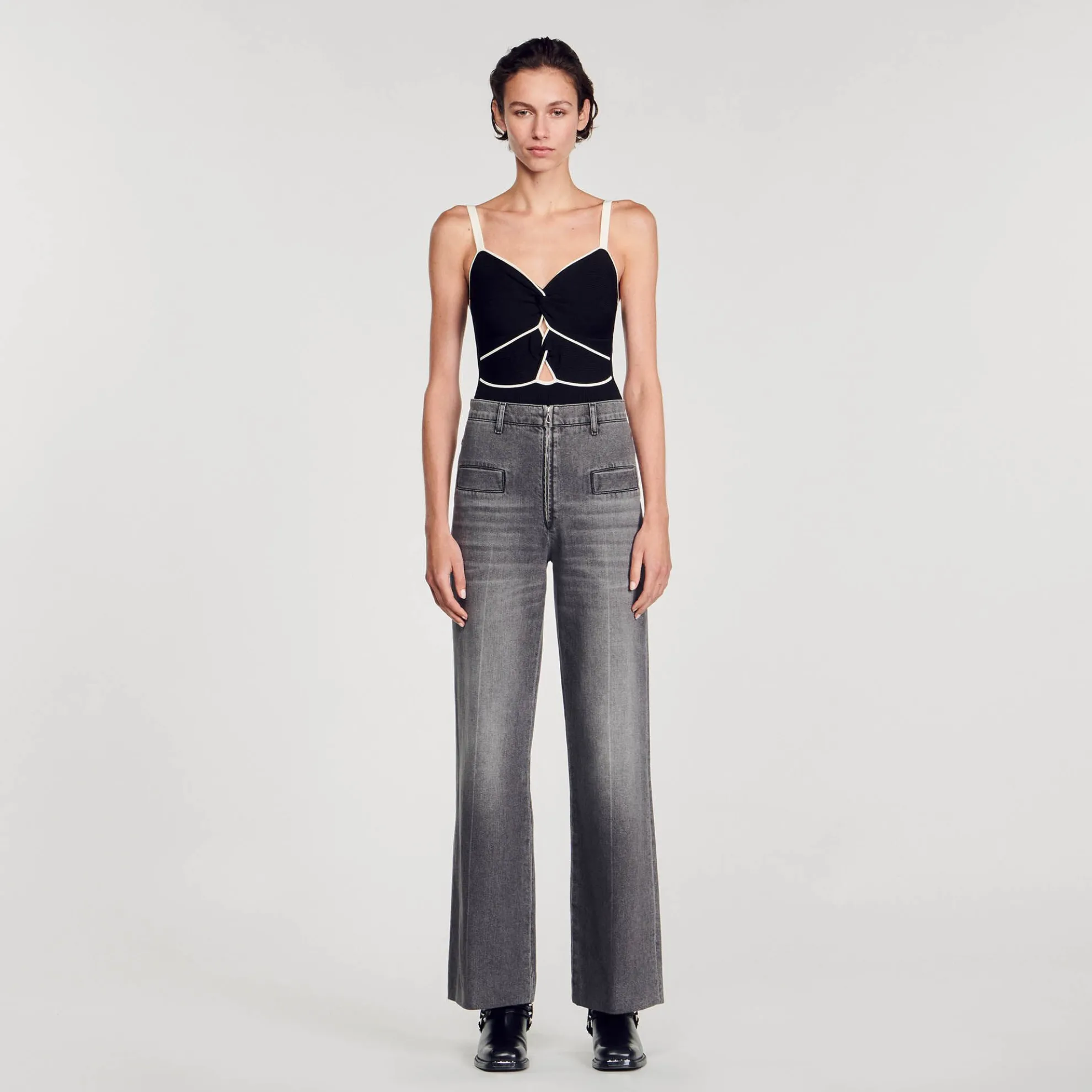 Gebreide Body Tweekleurig