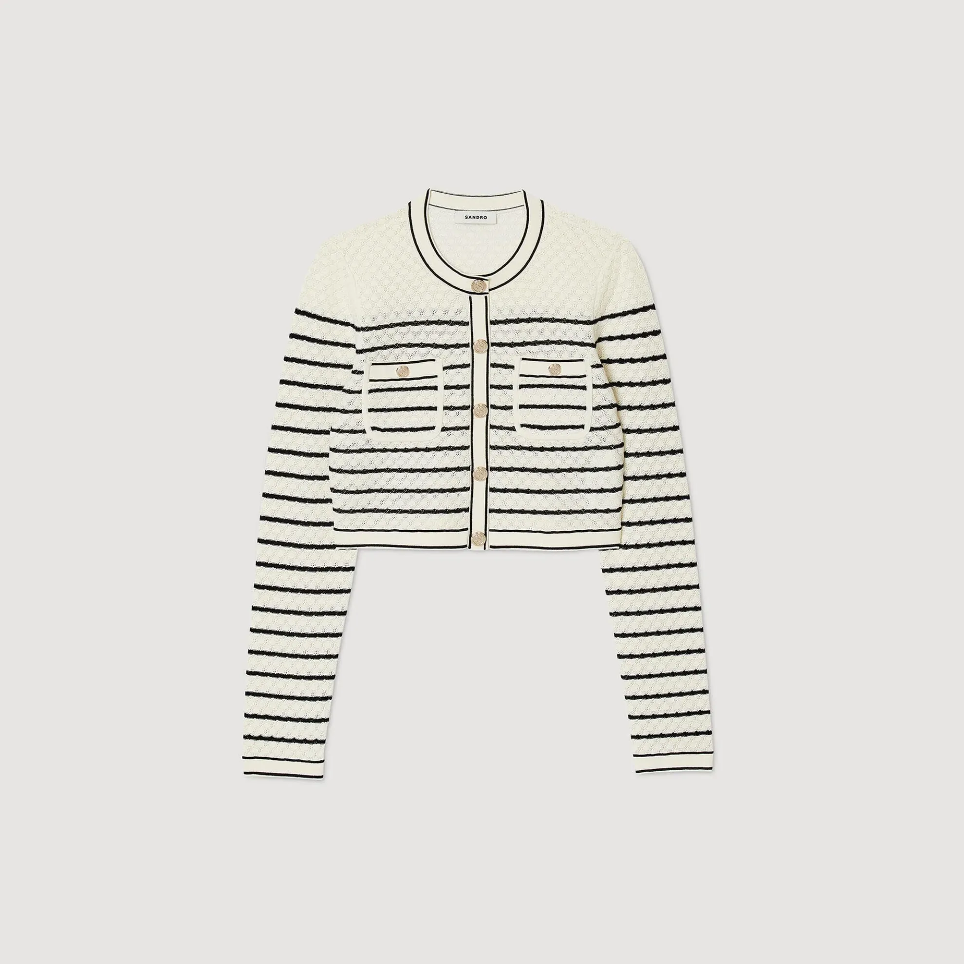 Gestreepte Korte Cardicoat