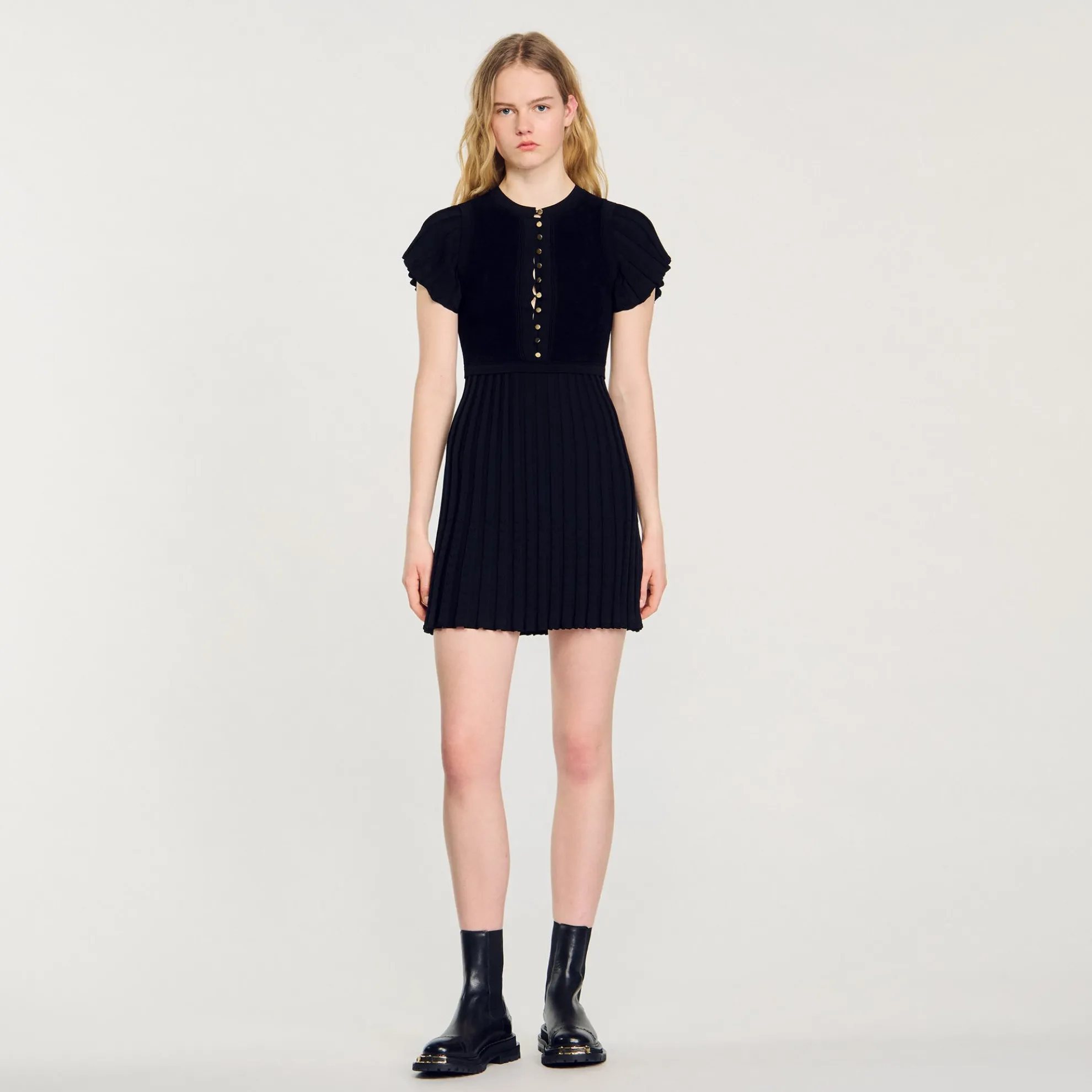 Jurk Gebreid Plissé