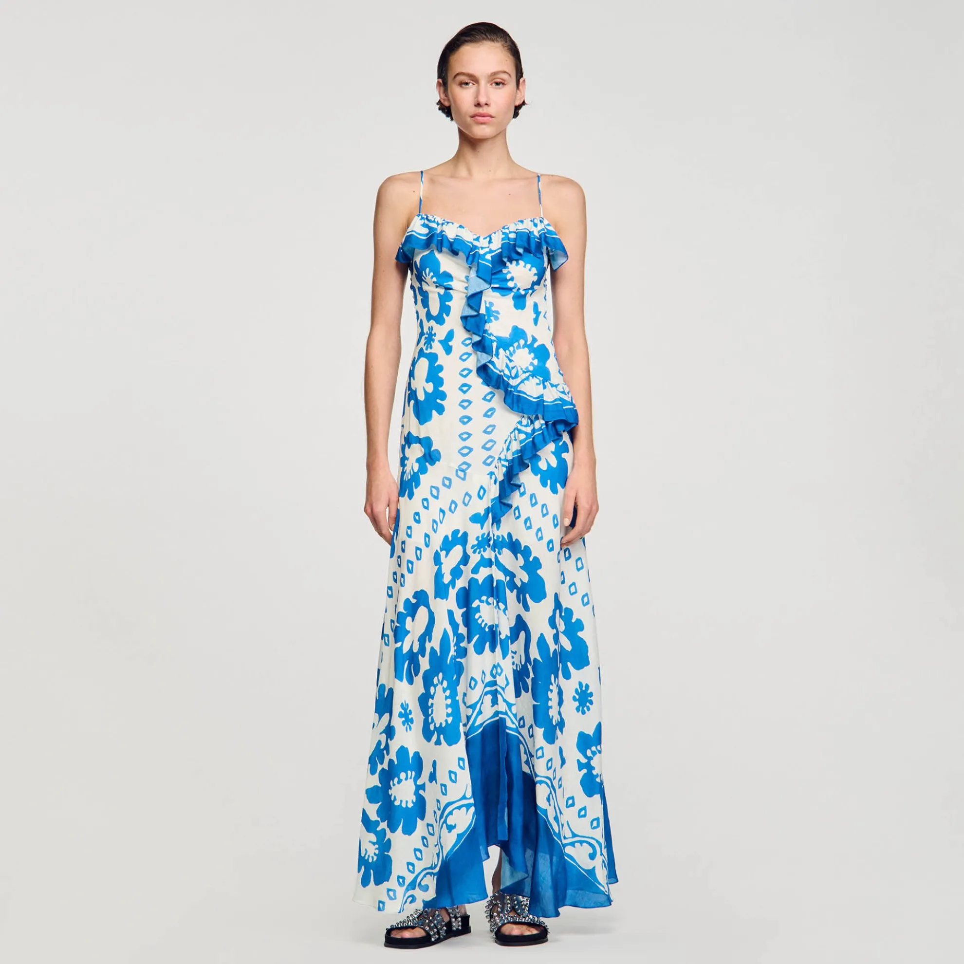 Jurk Met Ruches En Print