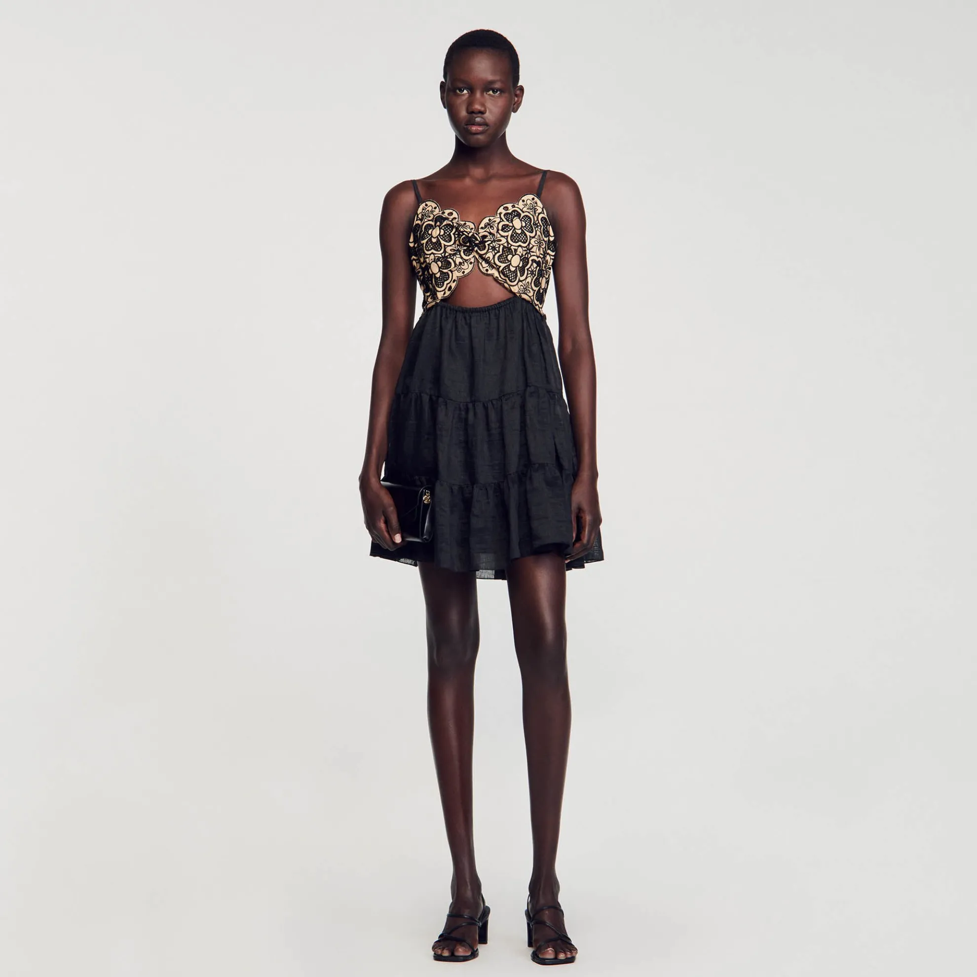 Jurk Tweekleurig Borduurwerk