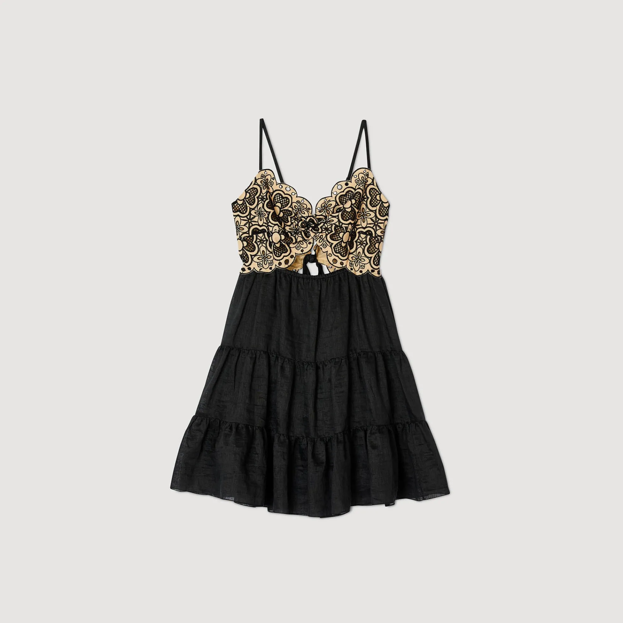 Jurk Tweekleurig Borduurwerk