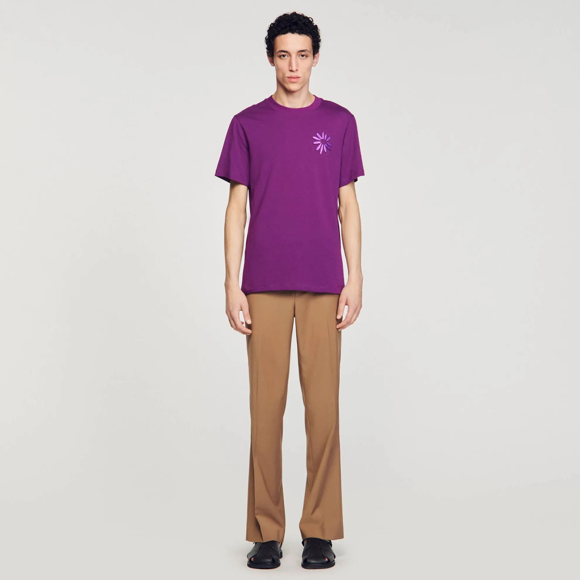 Katoenen T-shirt Met Bloem