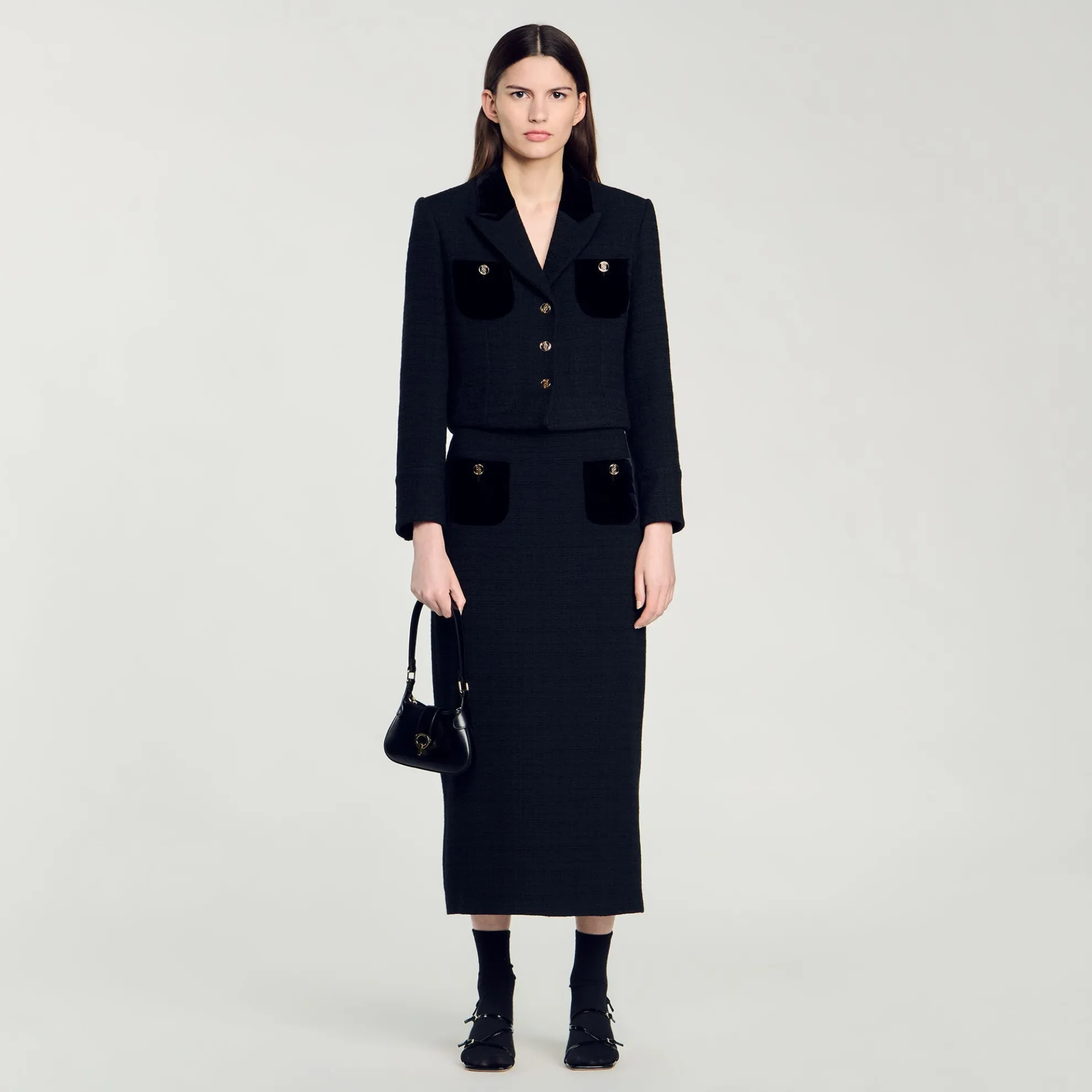 Kort Jasje Tweed En Velours