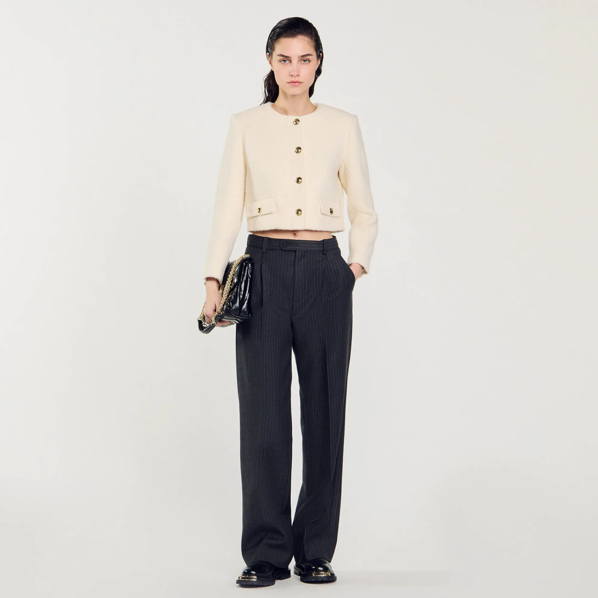 Kort Jasje Van Bouclé Stof