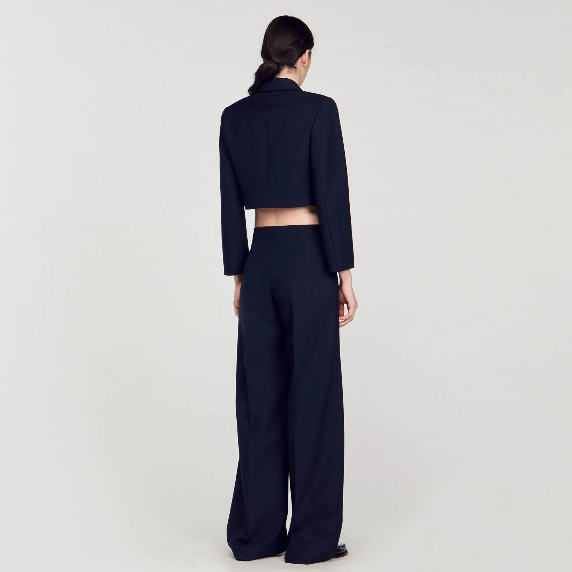 Kort Vest Met Dubbele Rij Knopen