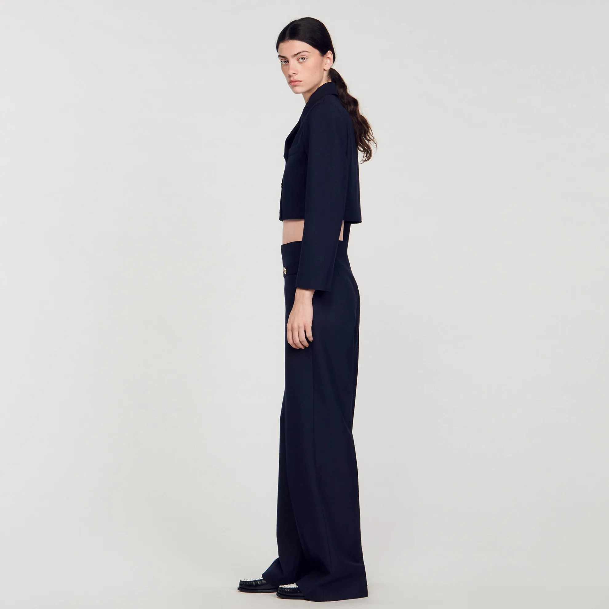 Kort Vest Met Dubbele Rij Knopen