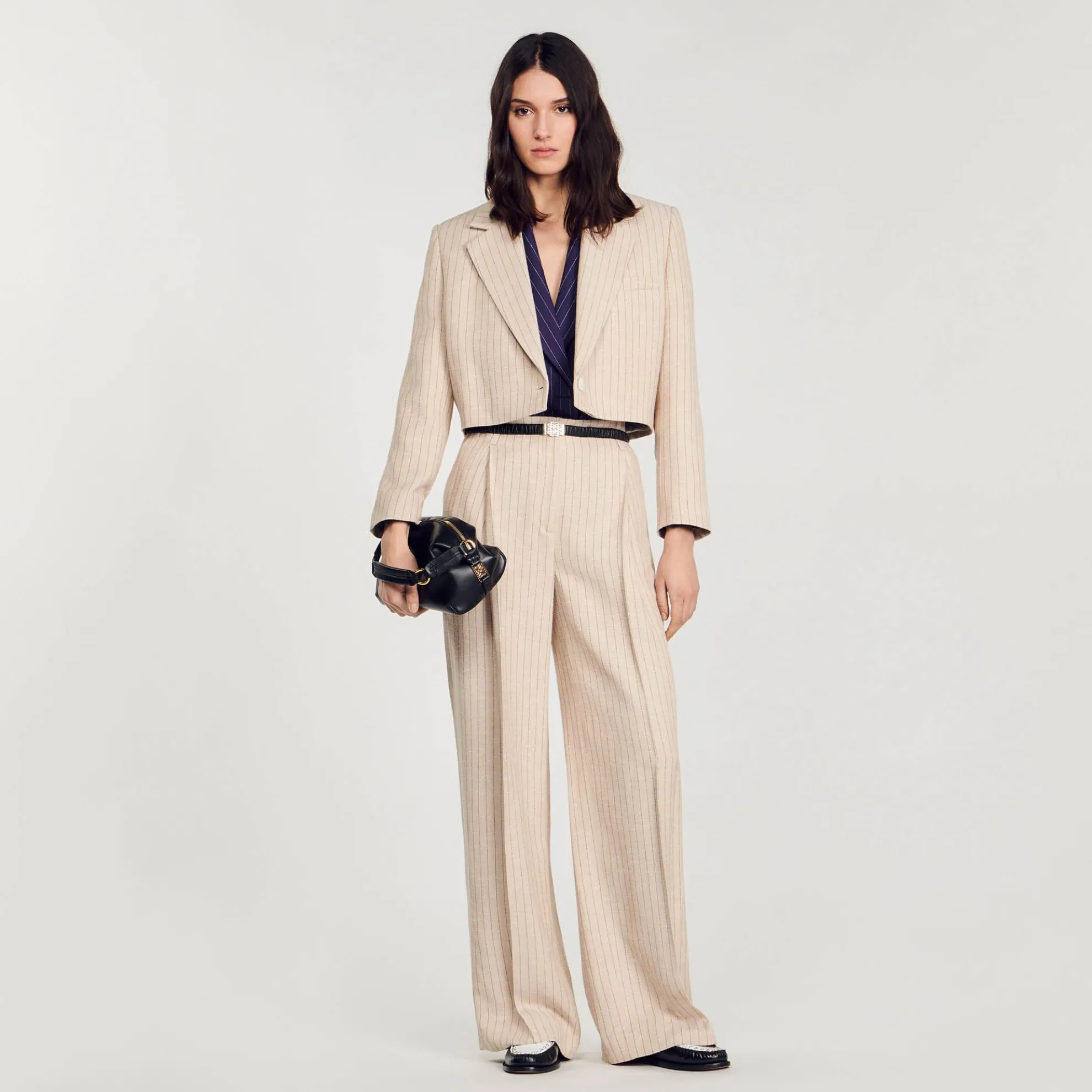 Korte Gestreepte Blazer