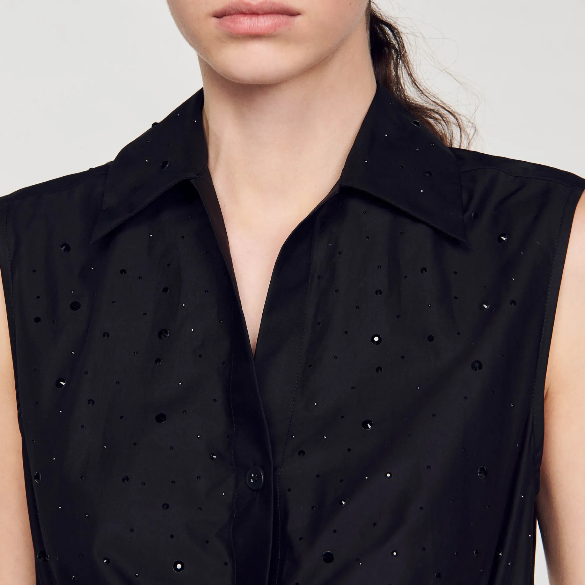 Korte Jurk Gedrapeerd Met Stras