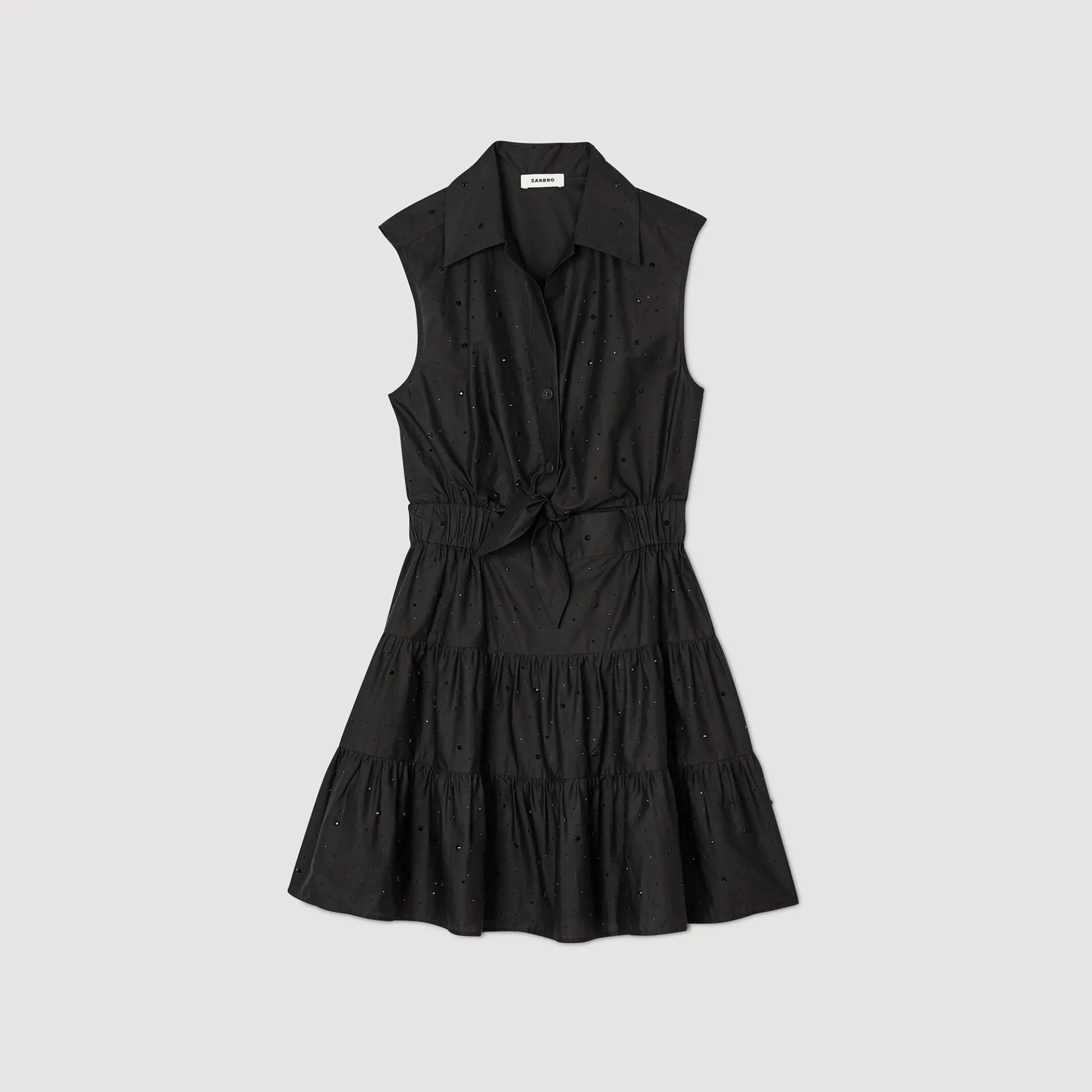 Korte Jurk Gedrapeerd Met Stras