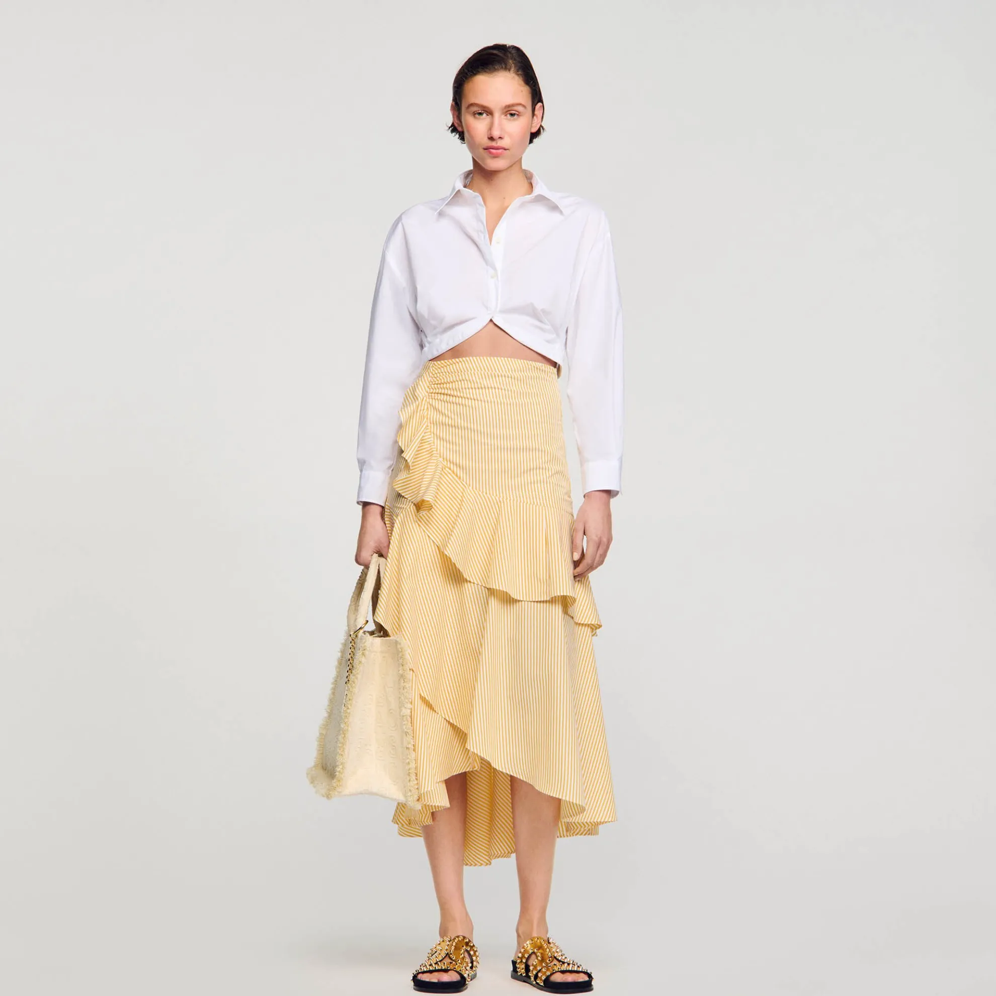 Korte Overhemdblouse Met Overslag