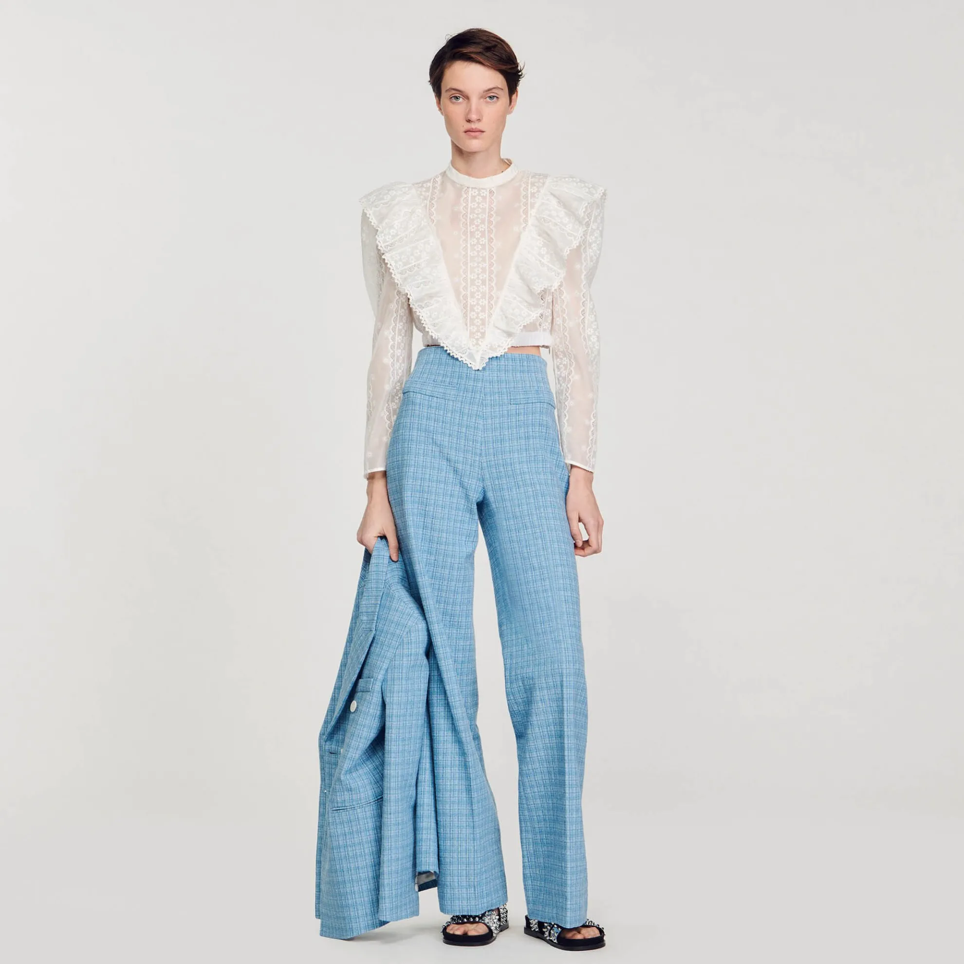 Korte Top Broderie Anglaise