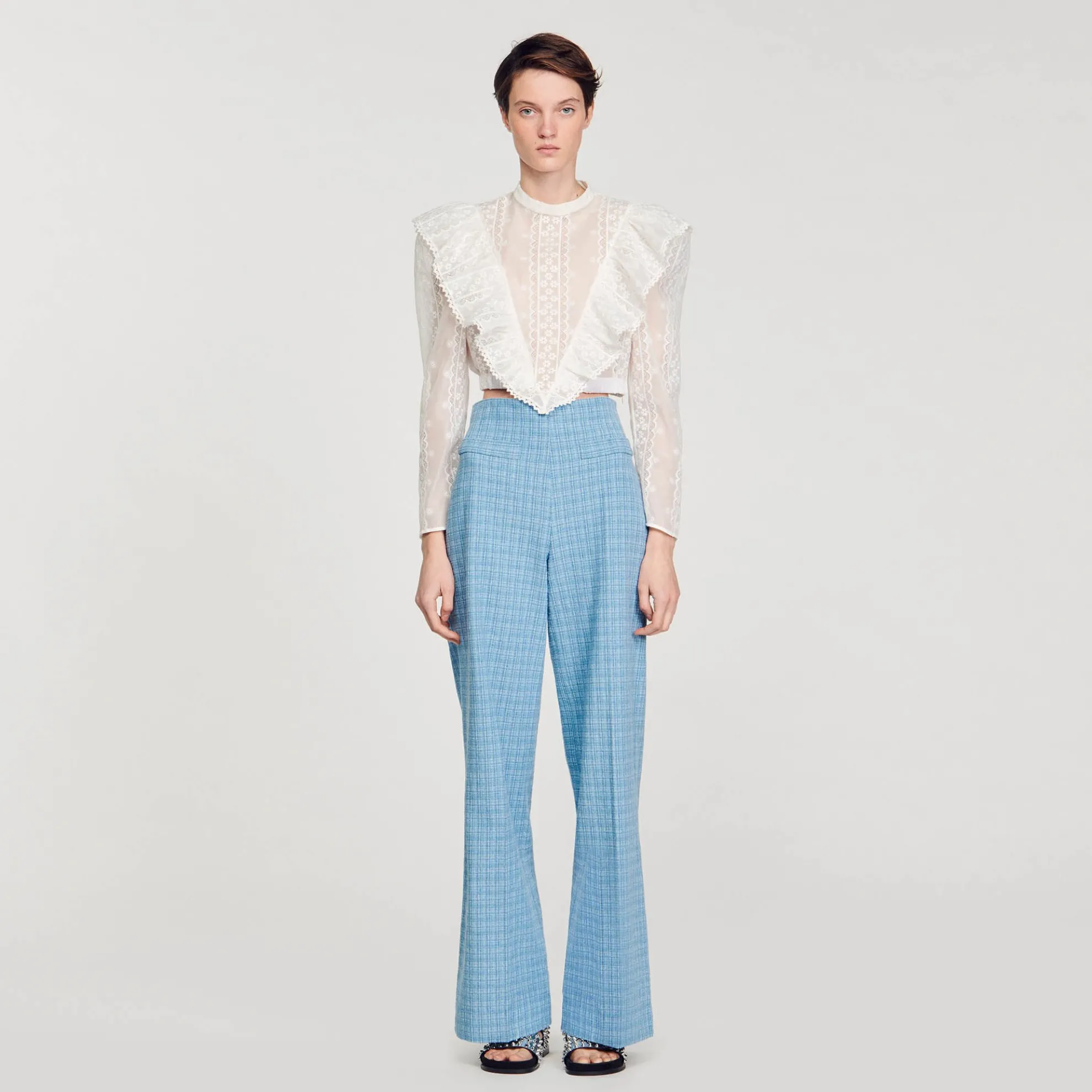 Korte Top Broderie Anglaise