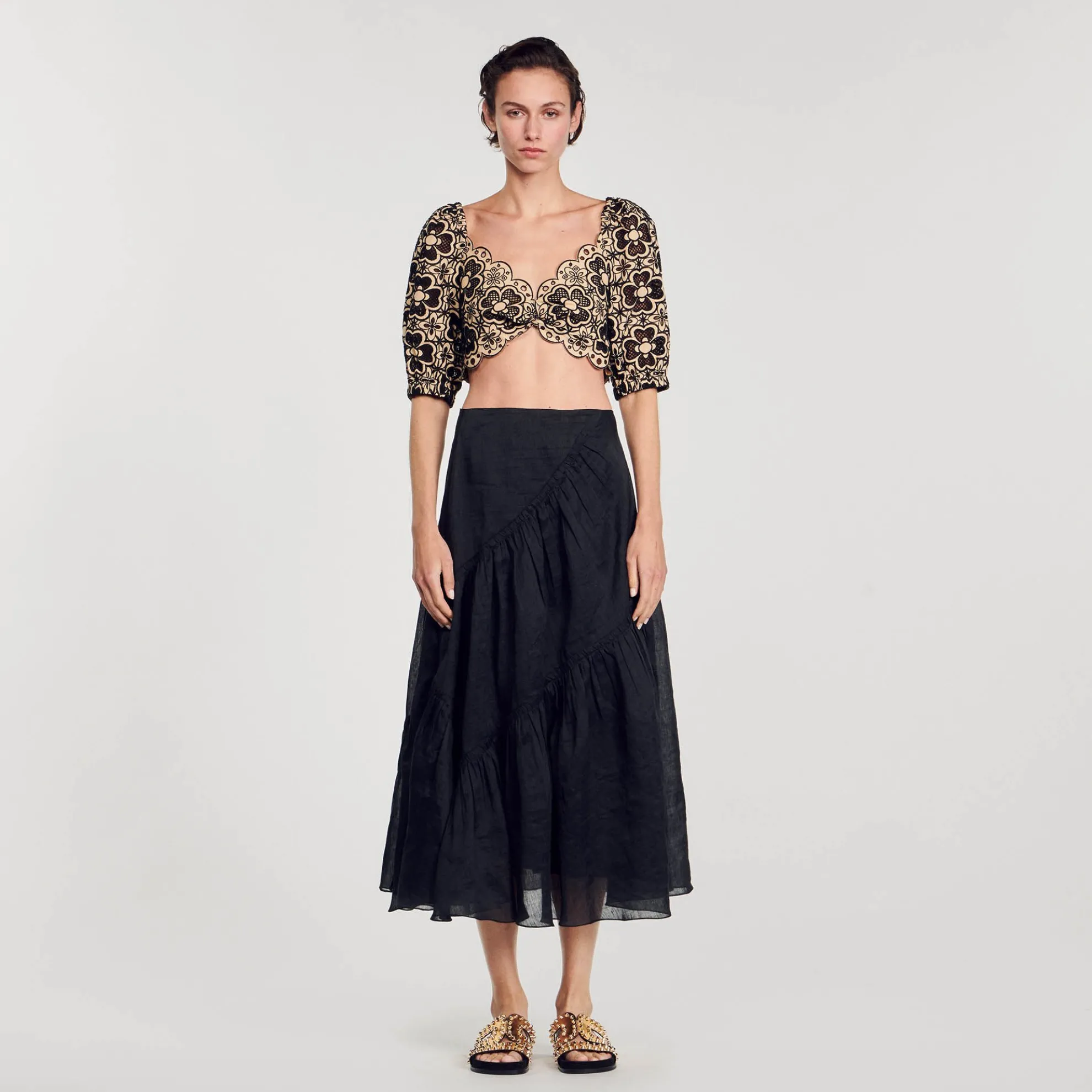 Korte Top Broderie Anglaise