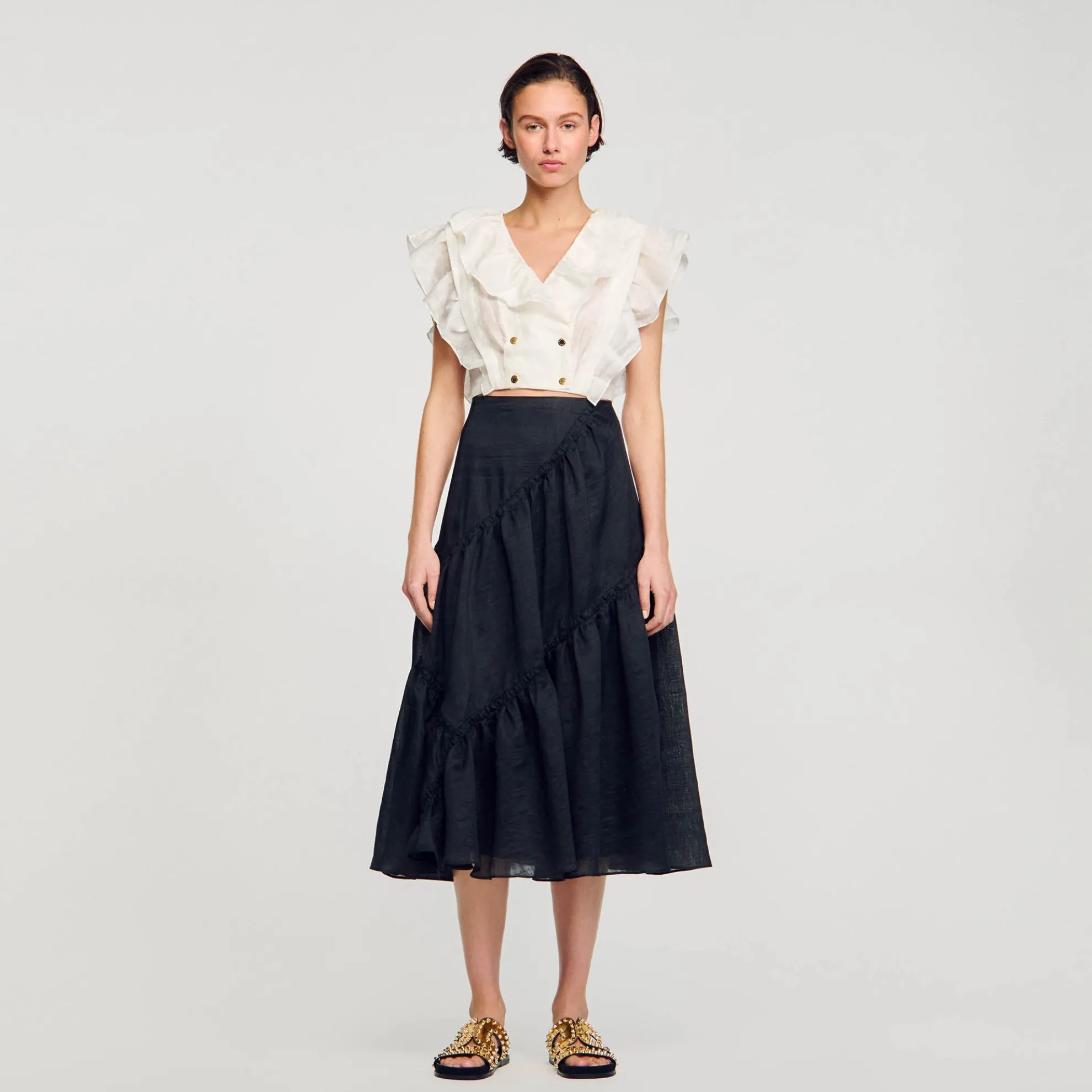 Korte Top Met Volants