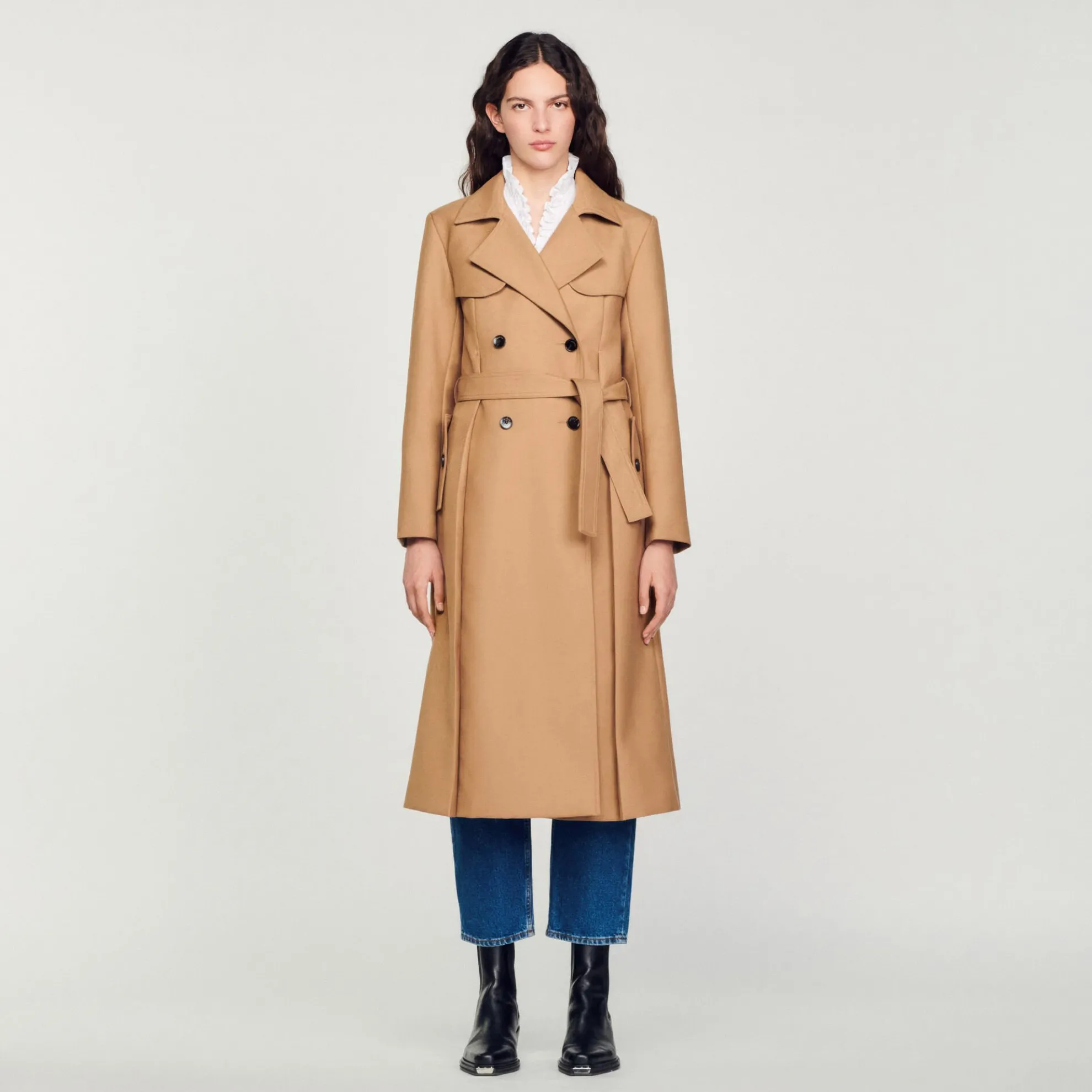 Lange Jas In Trenchcoat-stijl