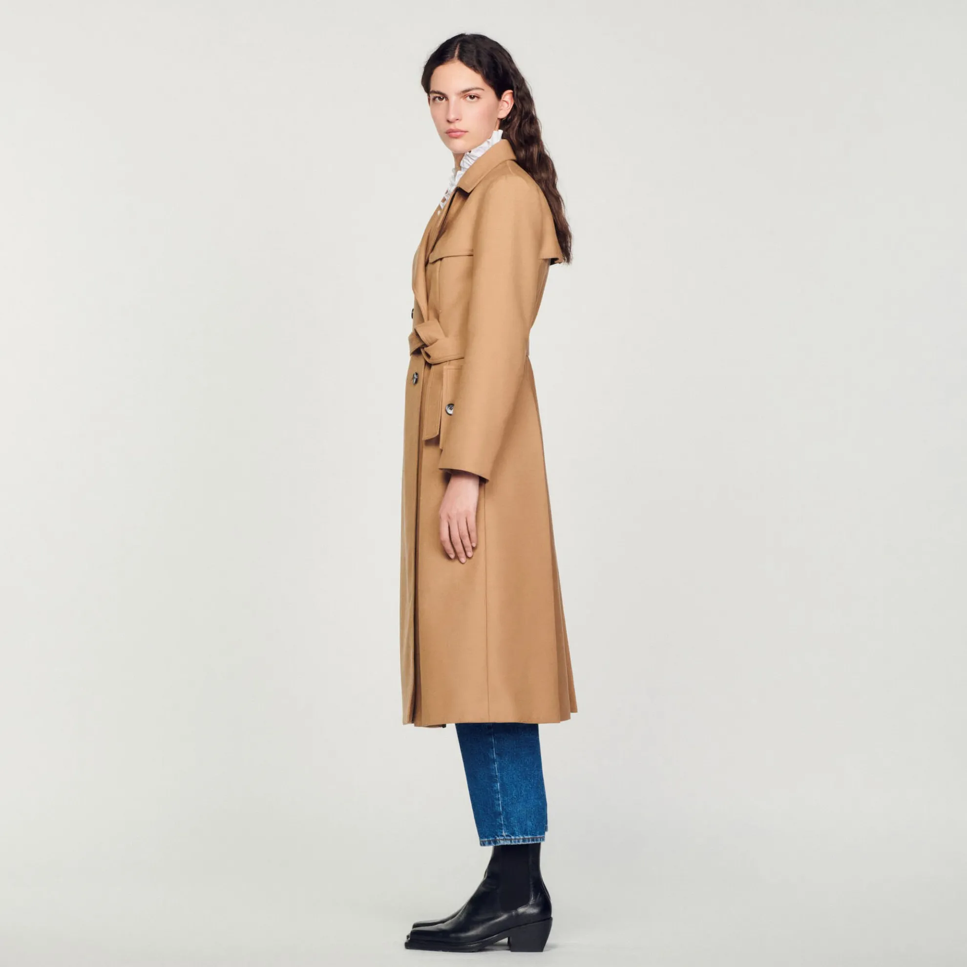 Lange Jas In Trenchcoat-stijl