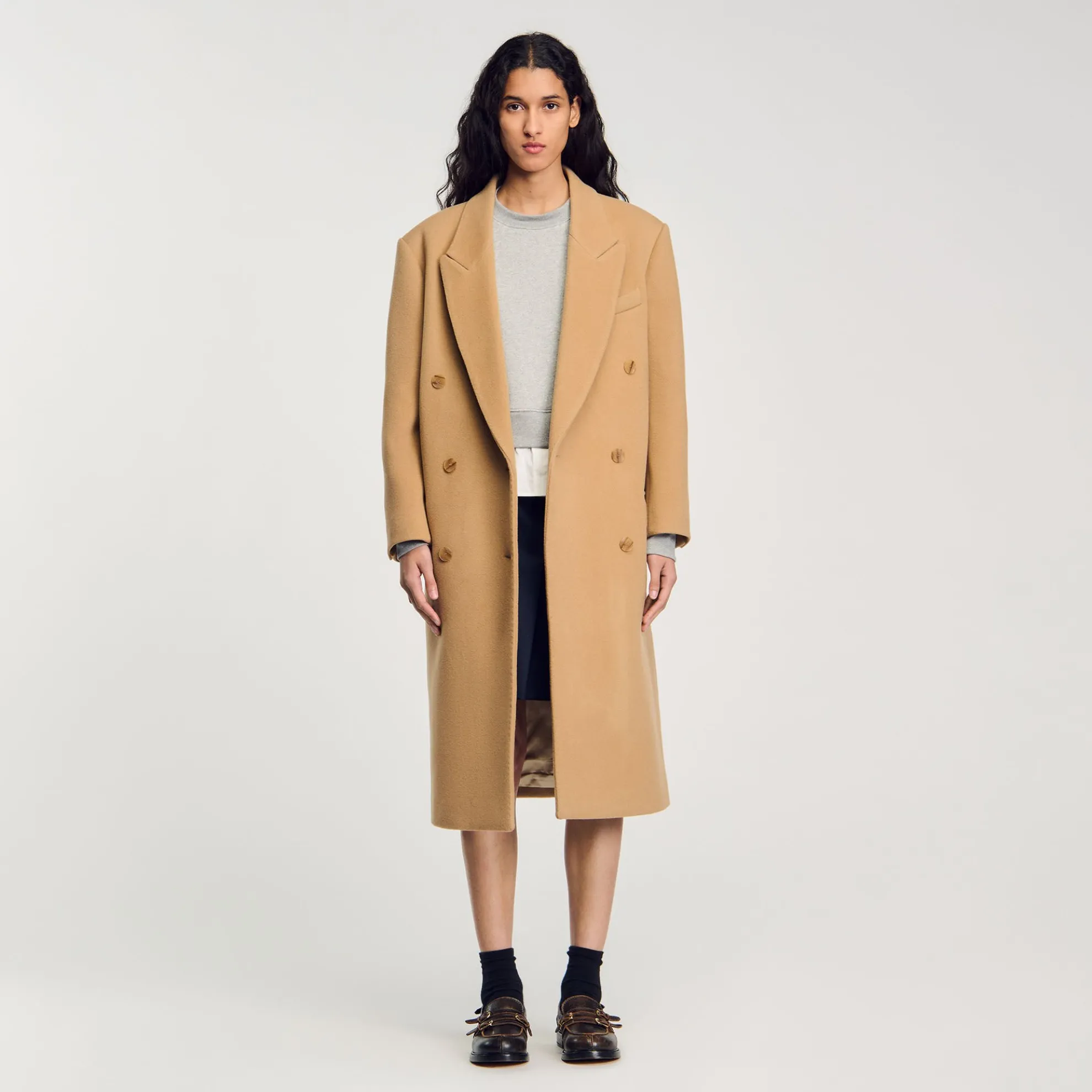 Lange Jas Van Gemengde Wol