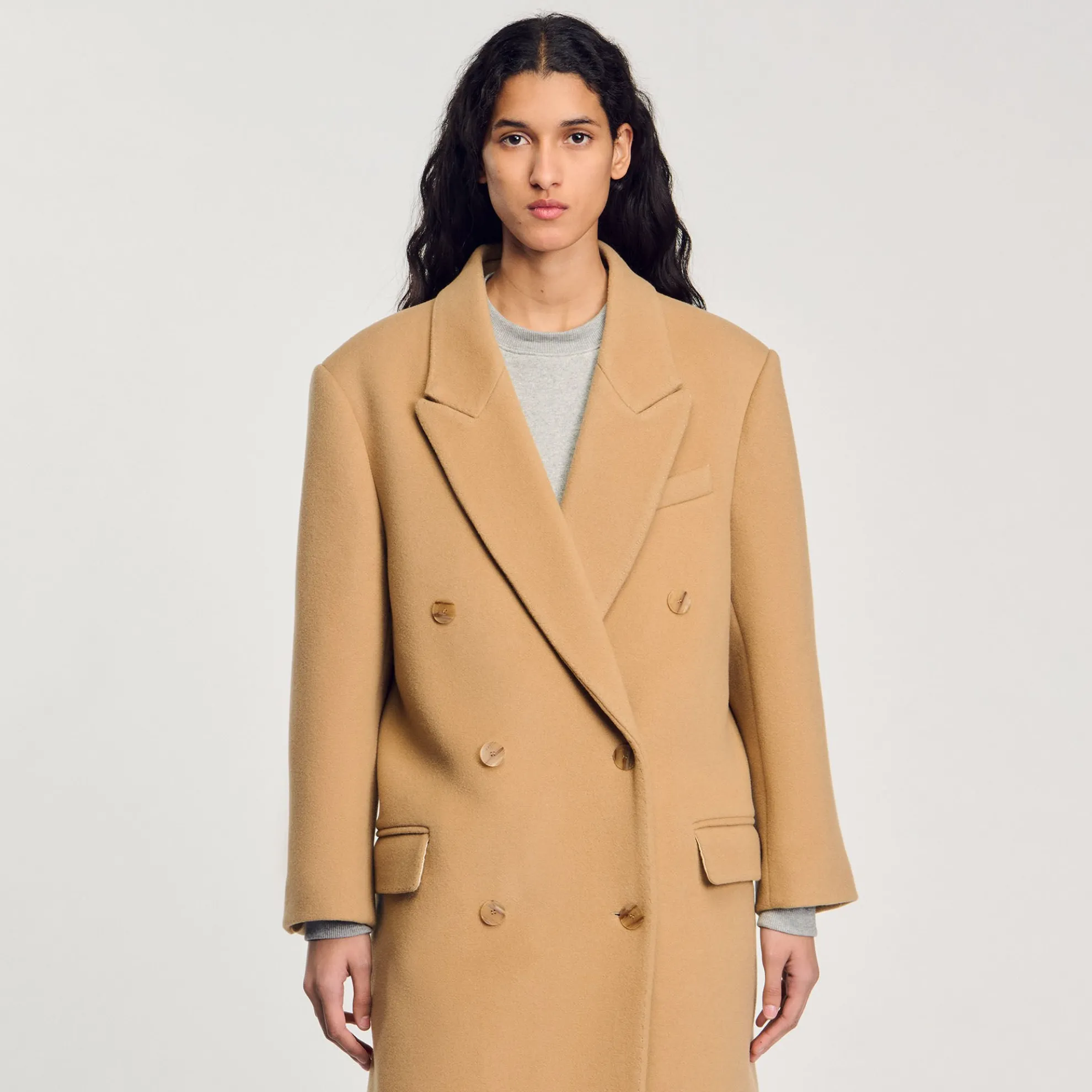 Lange Jas Van Gemengde Wol