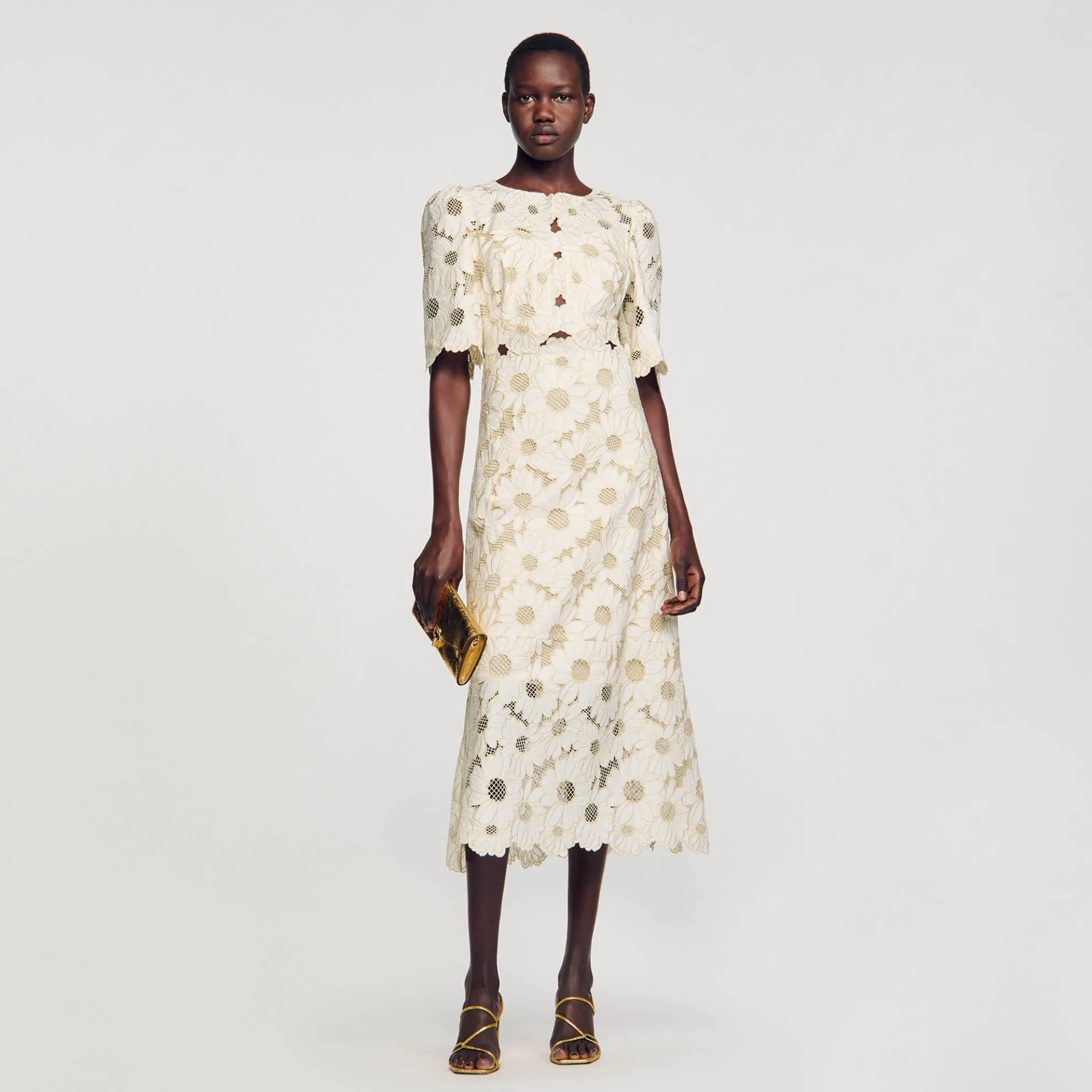 Lange Jurk Geborduurd