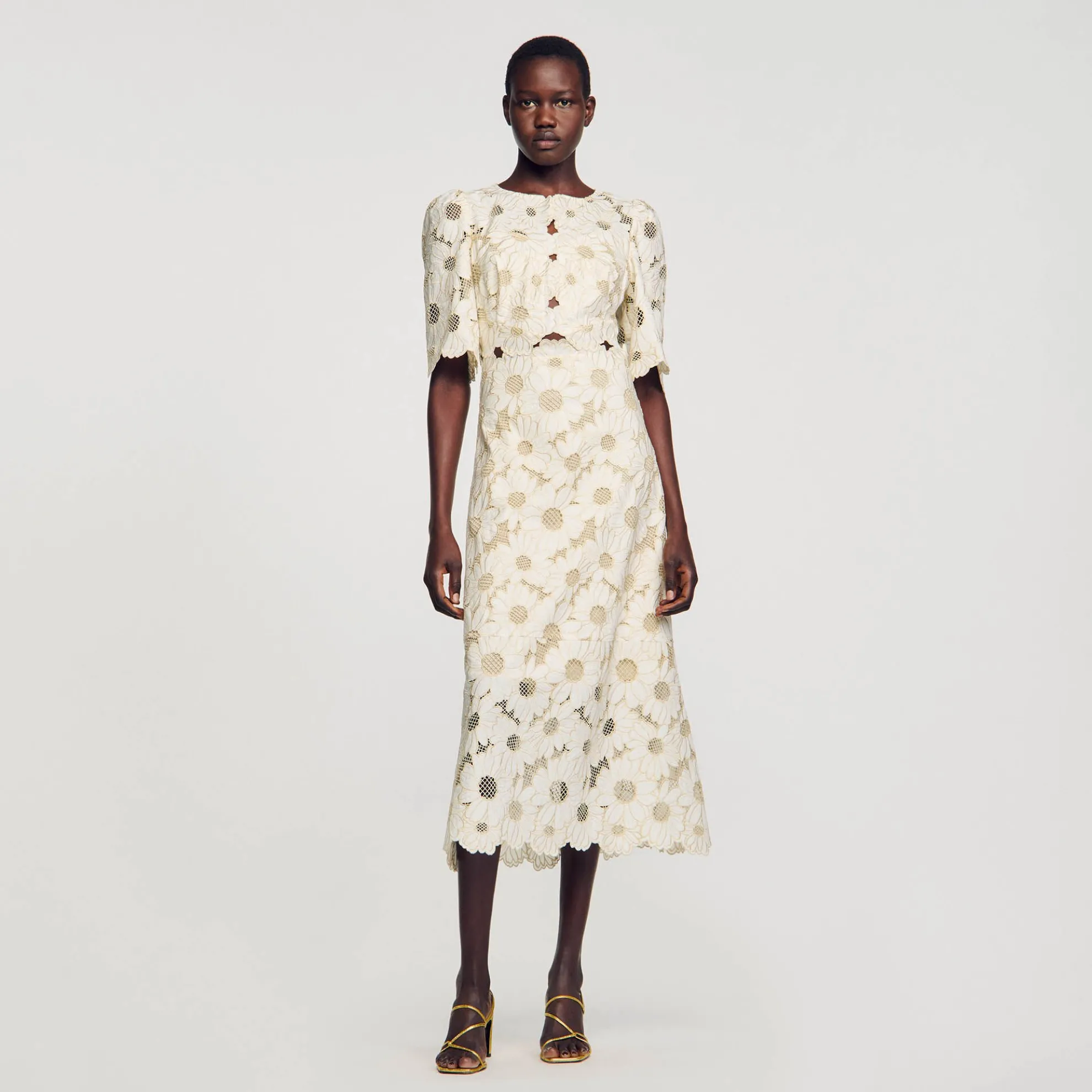 Lange Jurk Geborduurd