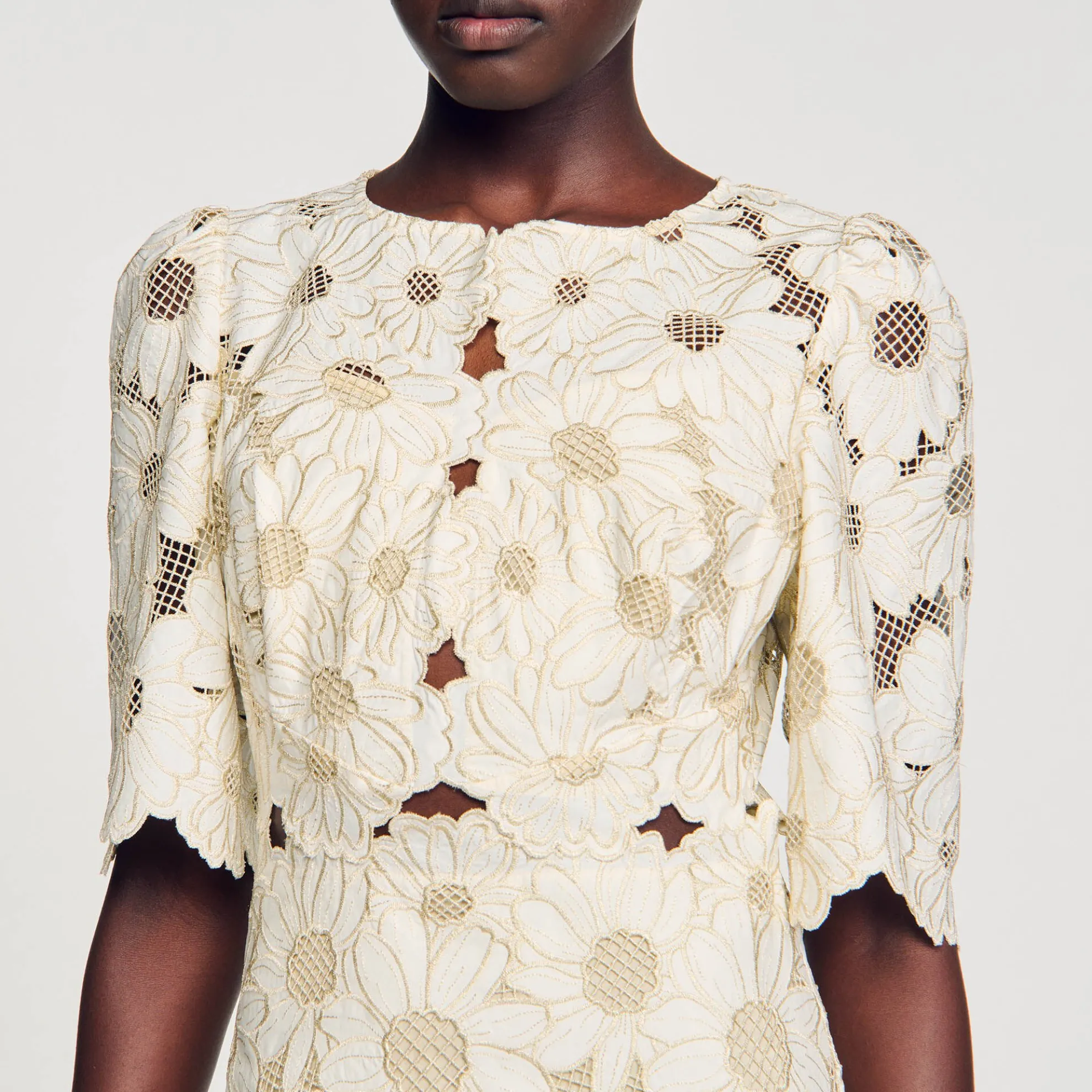 Lange Jurk Geborduurd