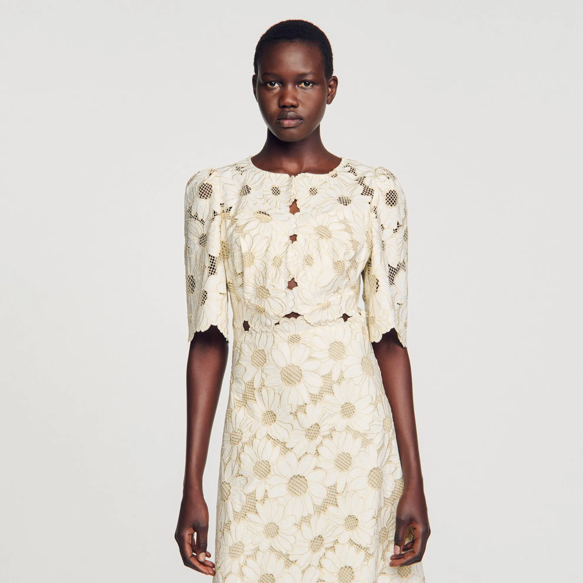 Lange Jurk Geborduurd