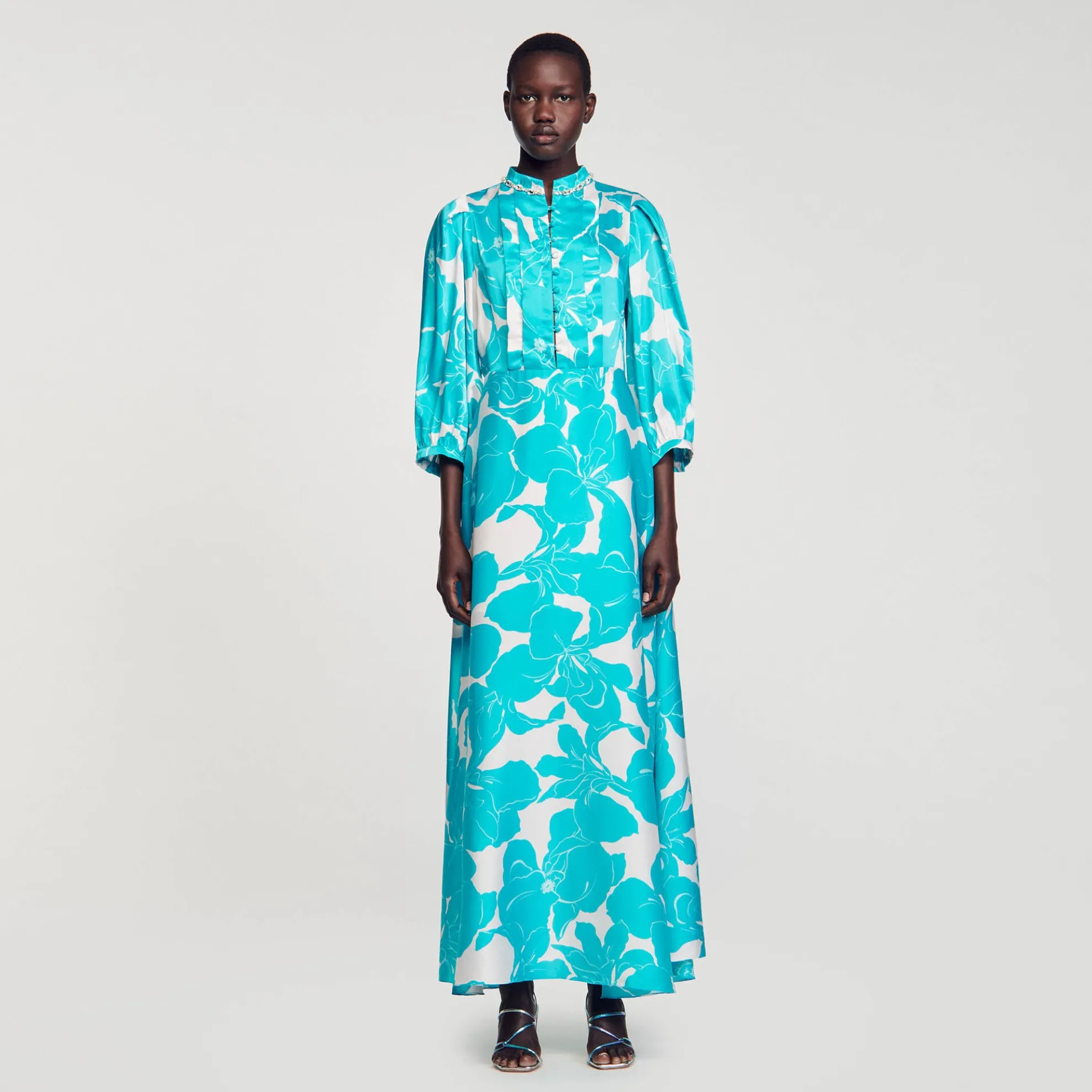 Lange Jurk Soepelvallend Bloemenprint