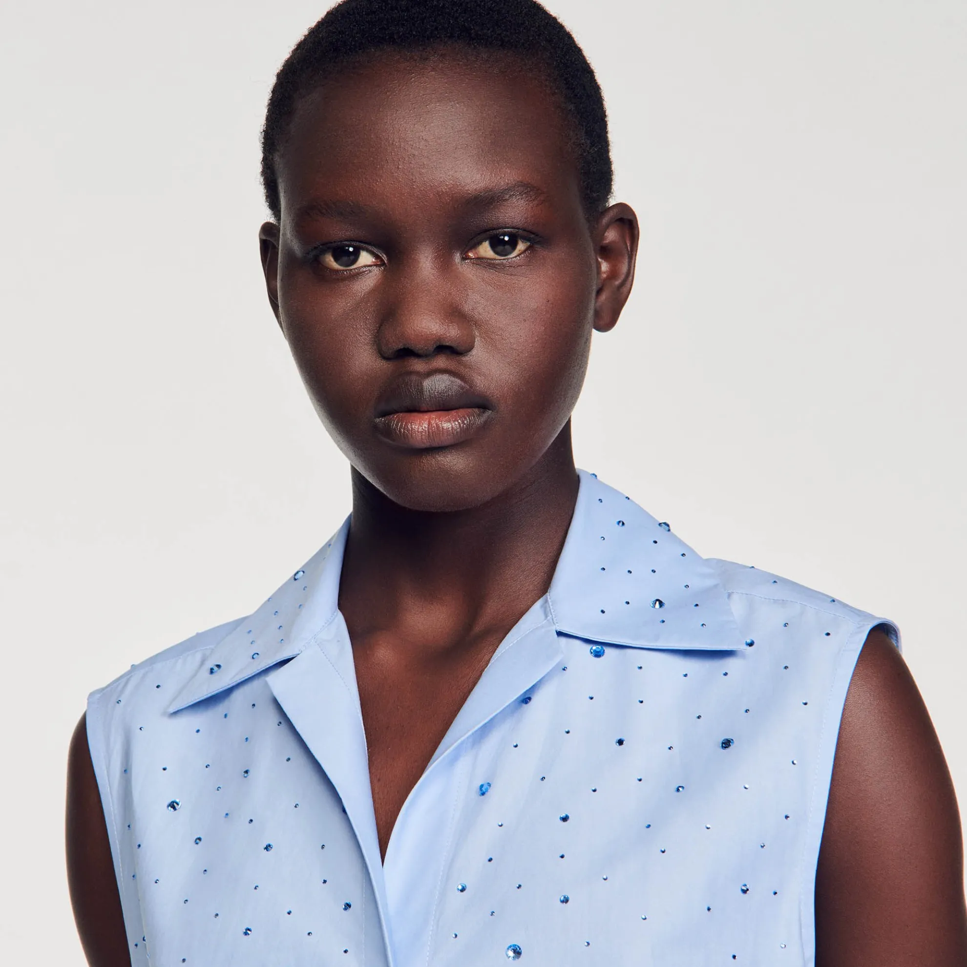 Lange Jurk Striksluiting Met Stras