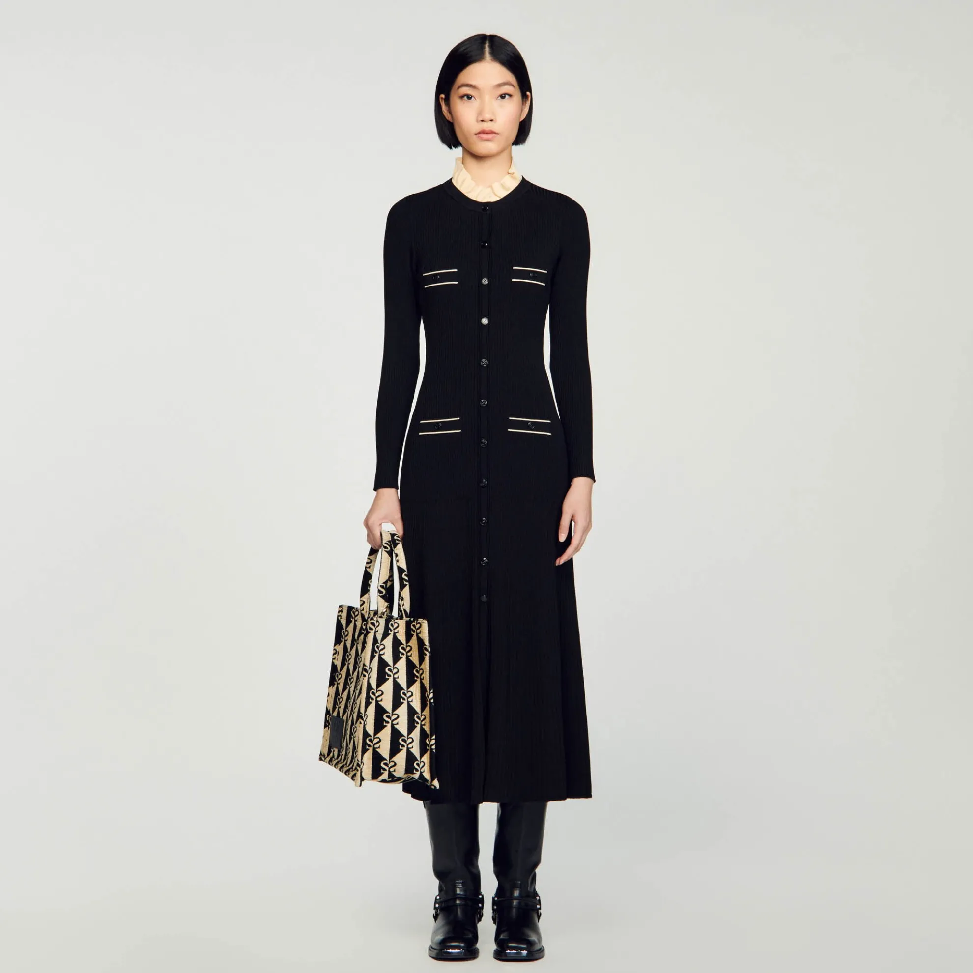 Lange Jurk Van Ribtricot