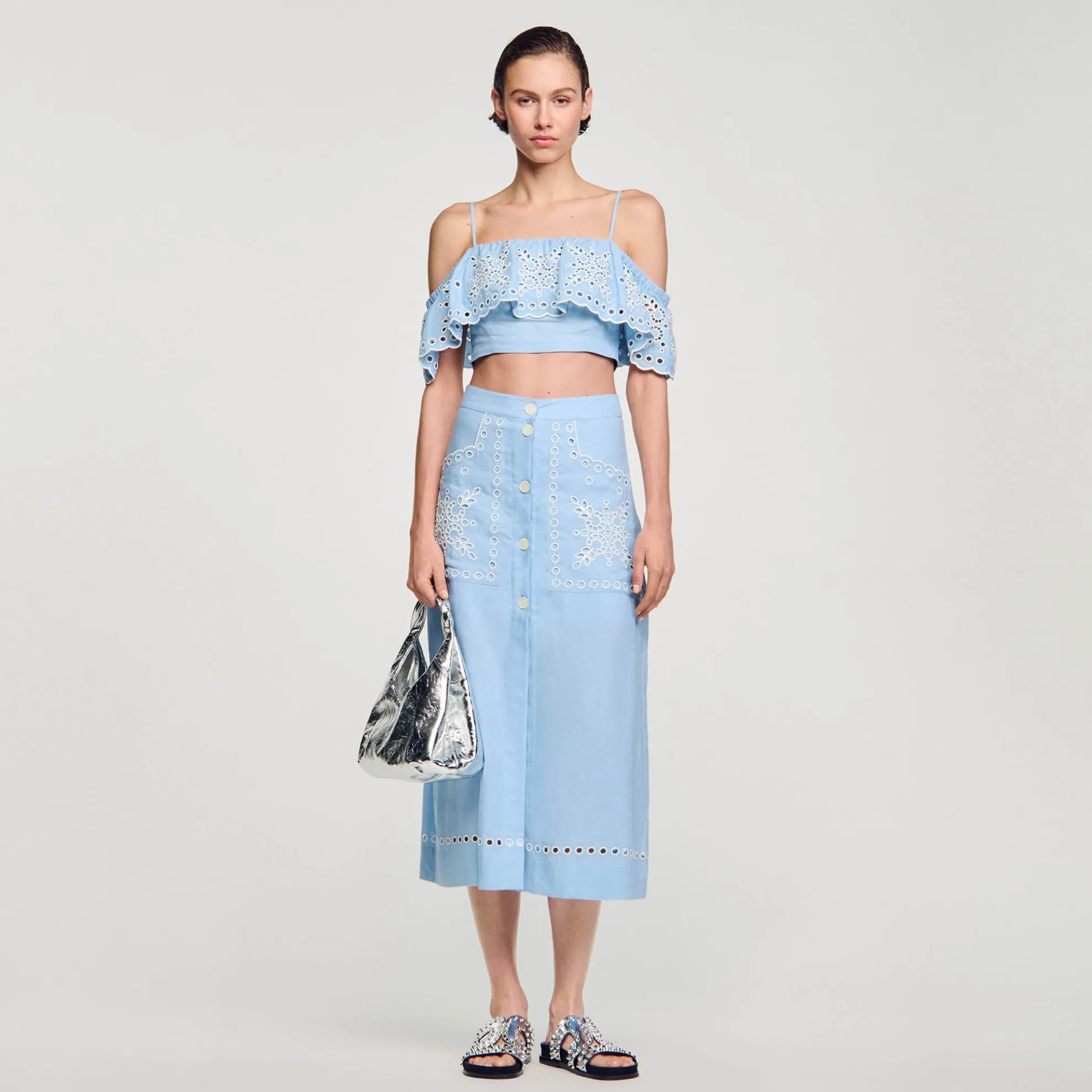 Lange Rok Geborduurd