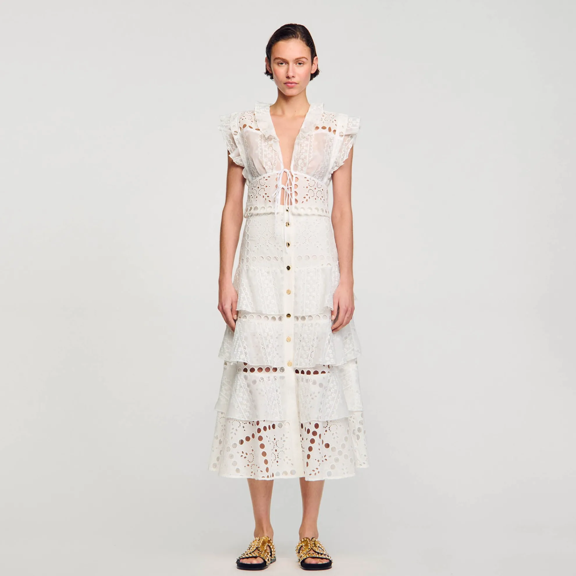 Lange Rok Met Engels Borduurwerk