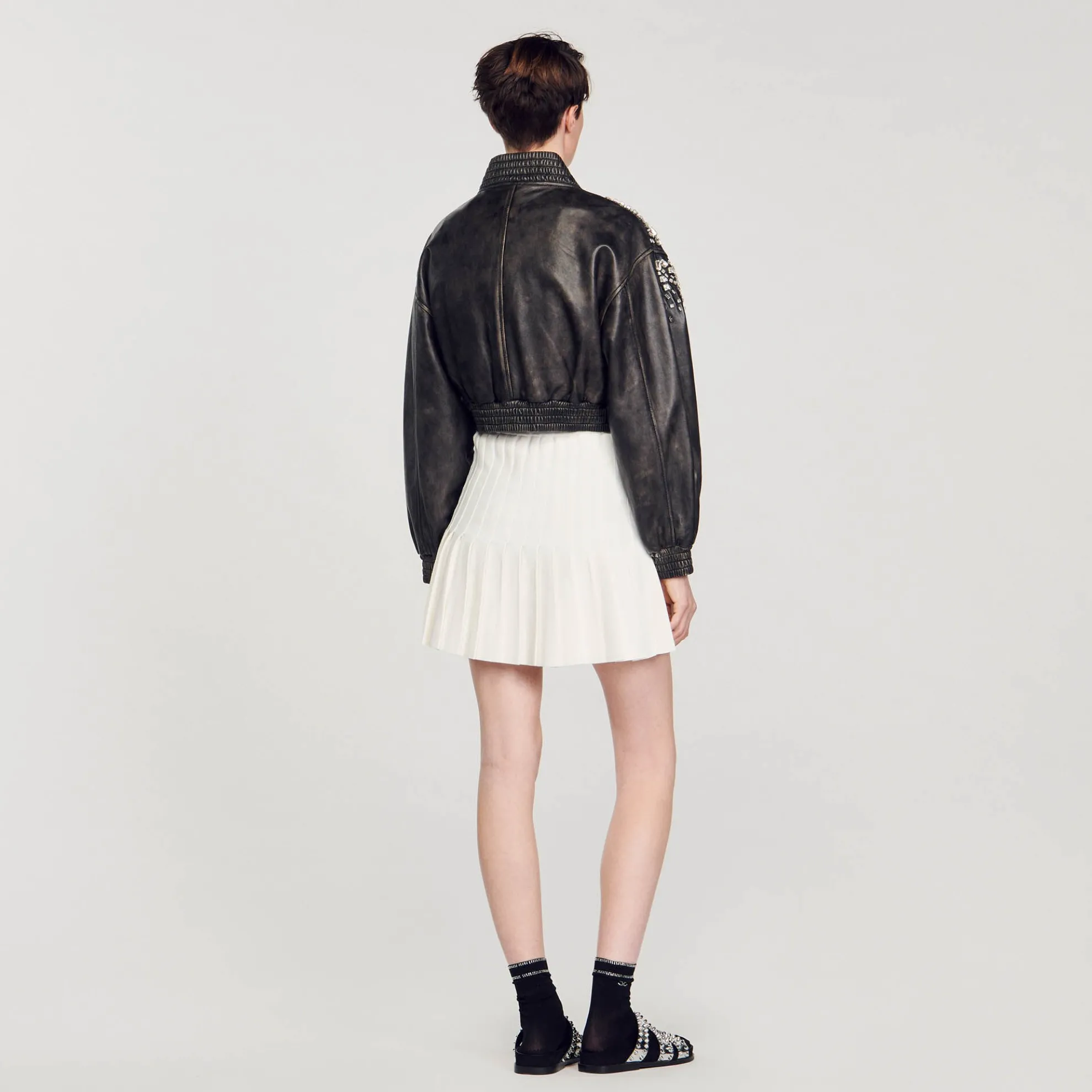 Leren Jack Met Kristallen