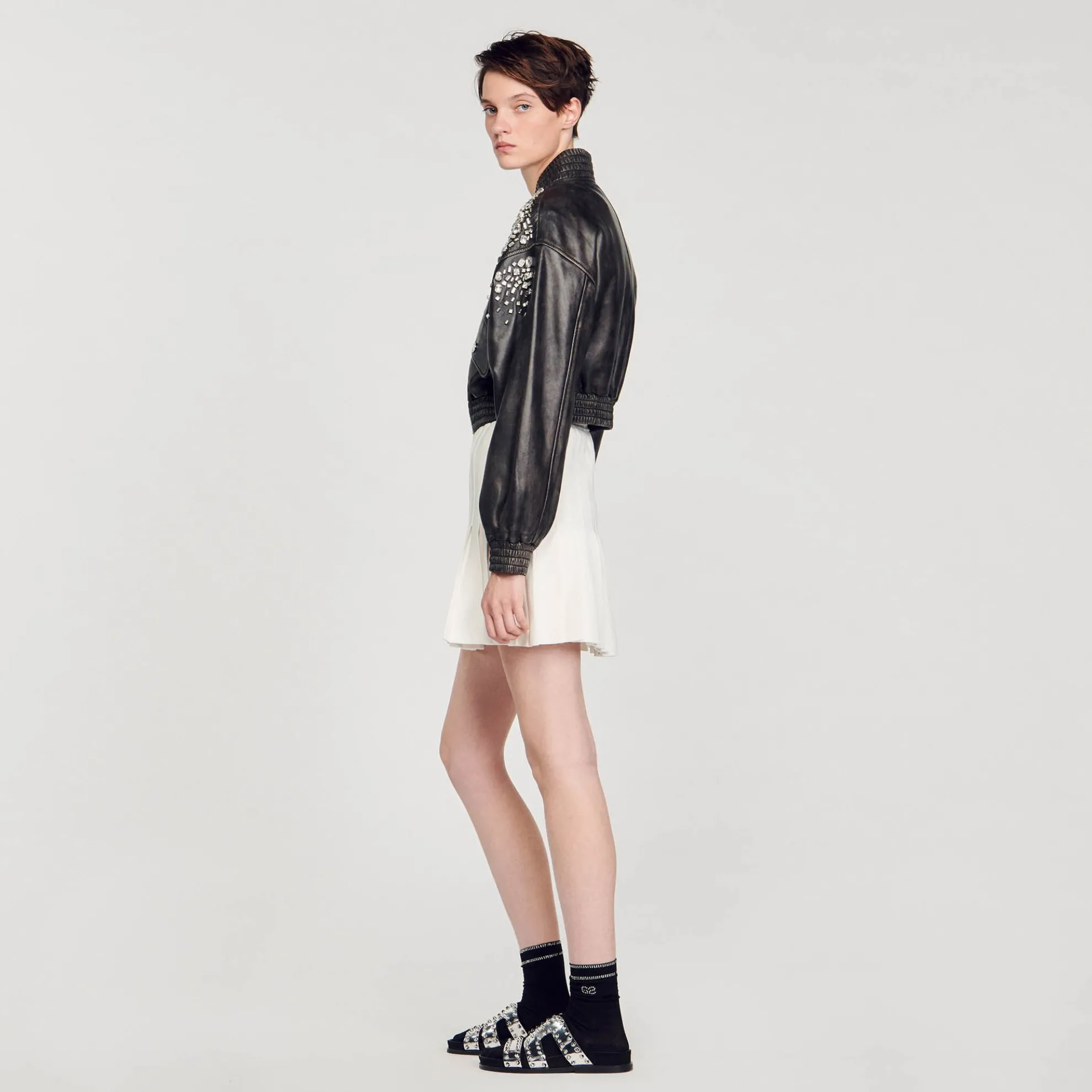 Leren Jack Met Kristallen