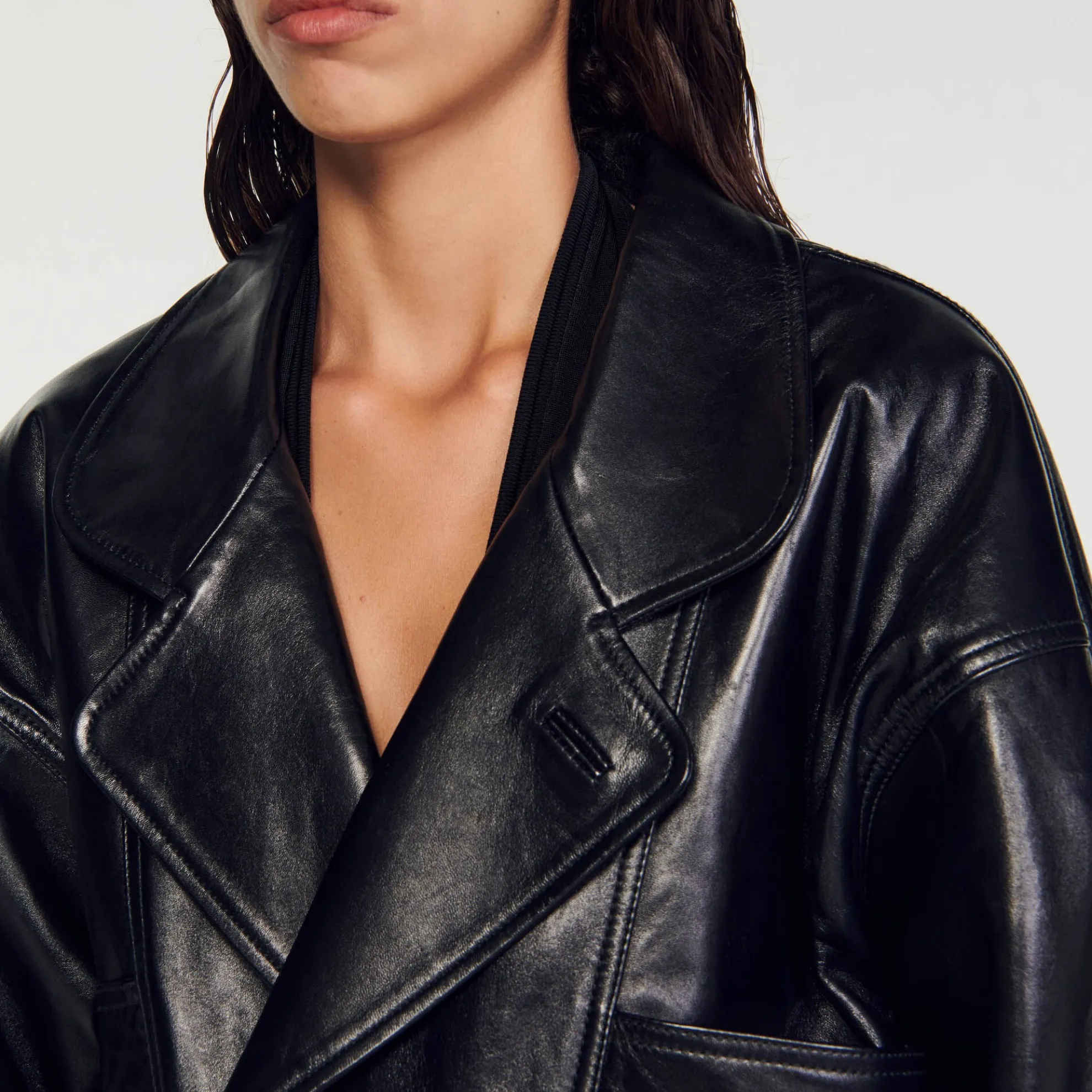 Leren Jack Oversized