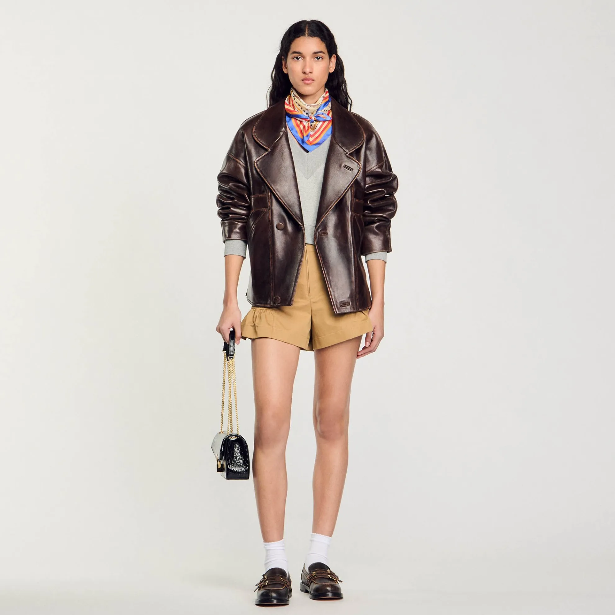 Leren Jack Oversized