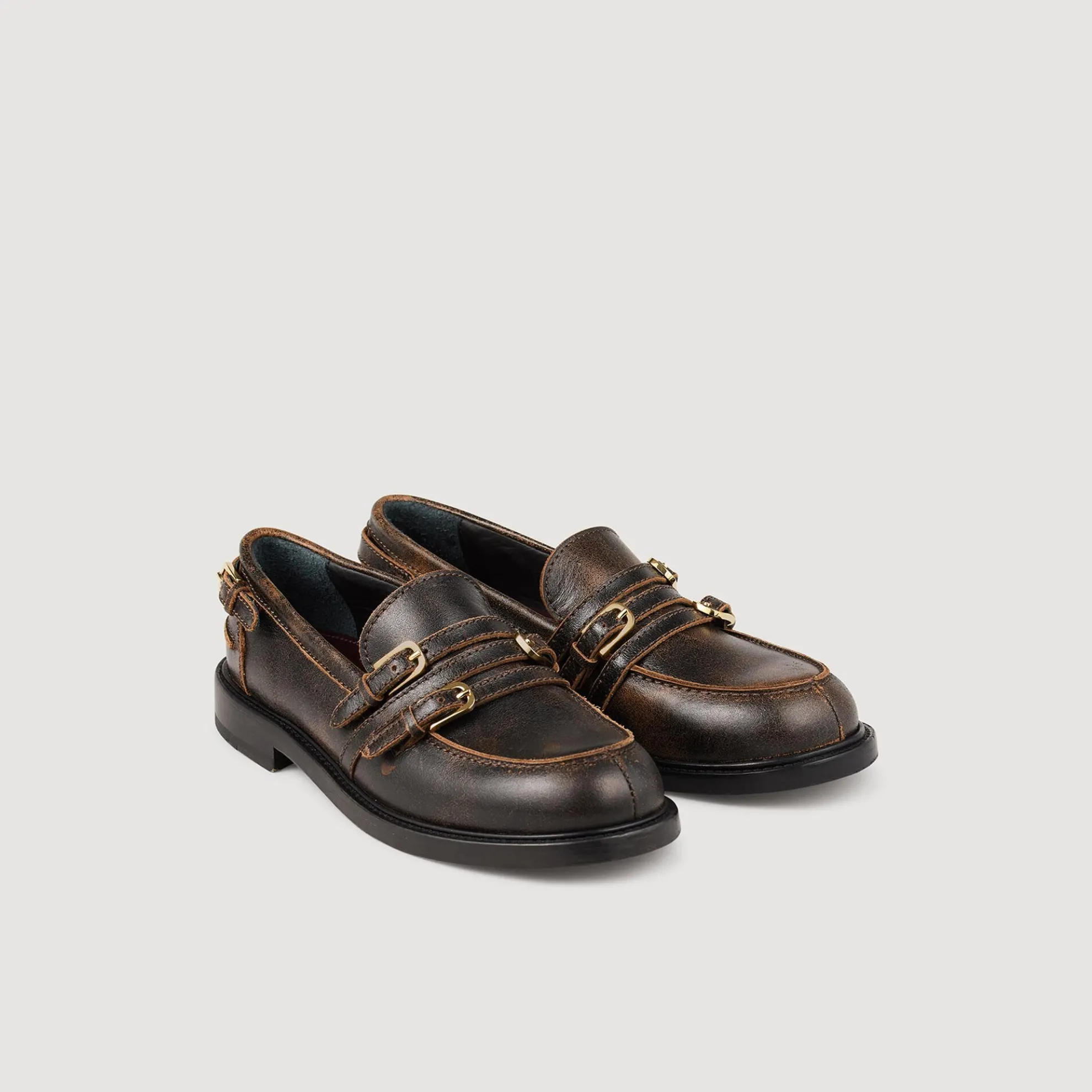 Mocassins Leer Verweerd