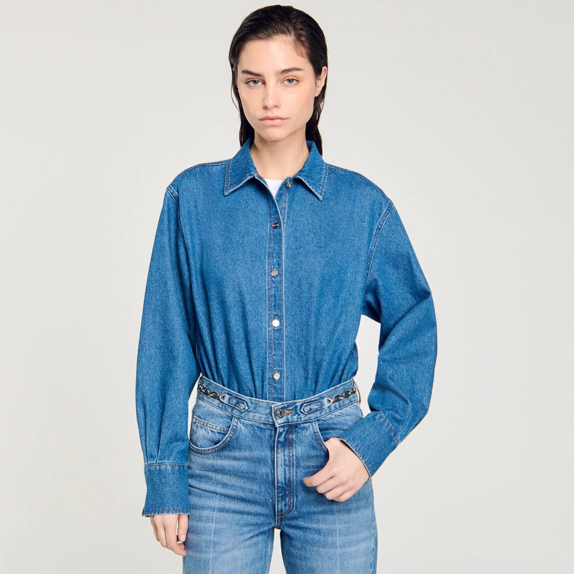 Overhemd Bodysuit Denim