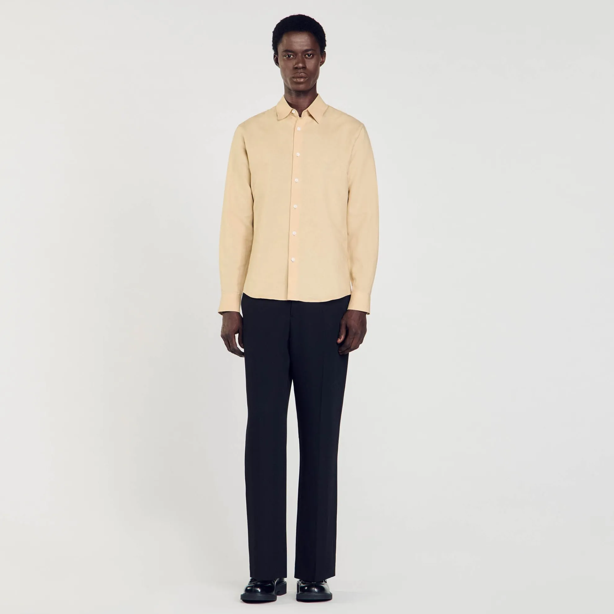 Overhemd Van Katoen En Linnen