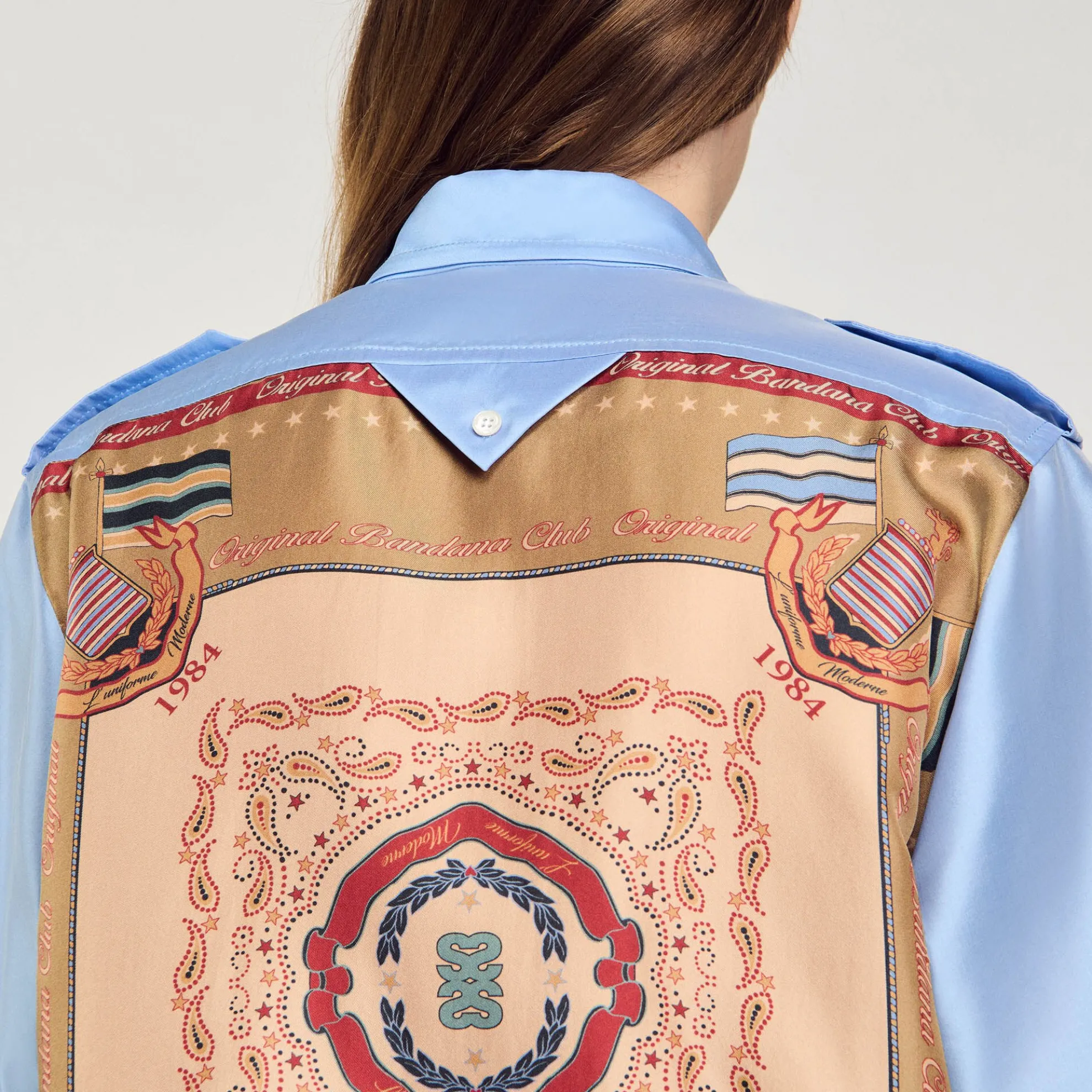 Overhemdblouse 2 Stoffen