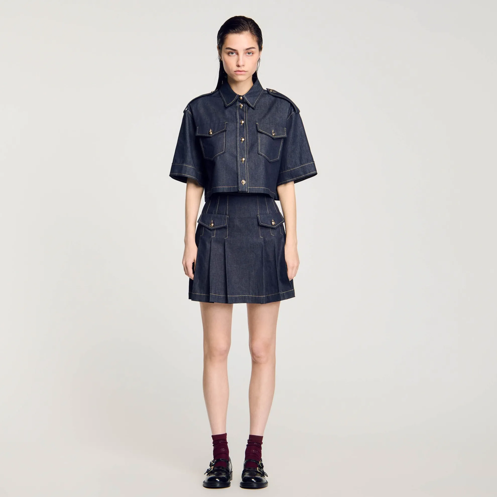 Overhemdblouse Denim