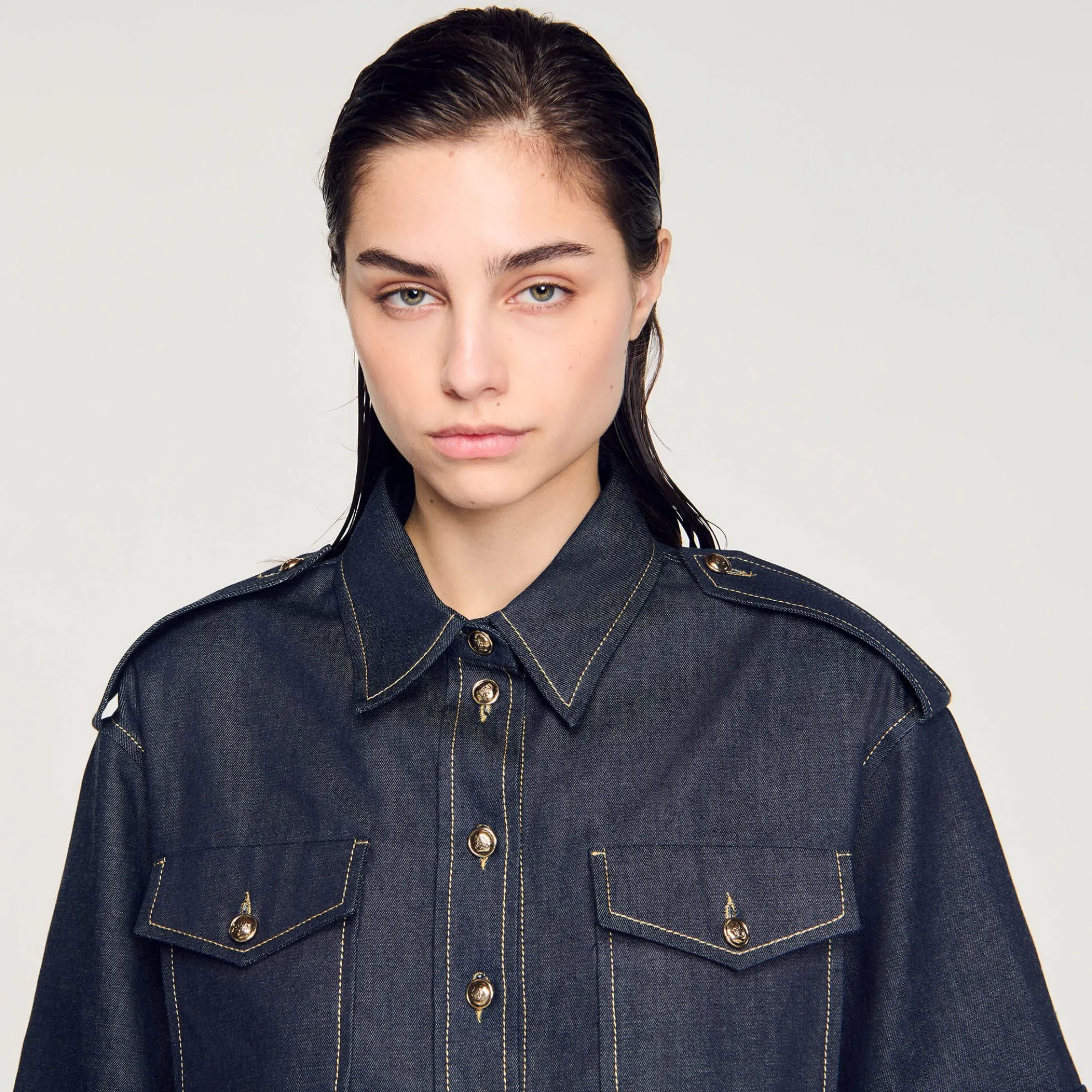 Overhemdblouse Denim